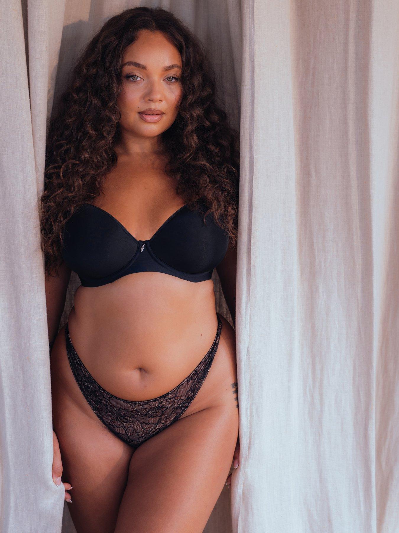 Curvy Kate Solutions Smoothie Spacer T-shirt Plunge Bra - Black