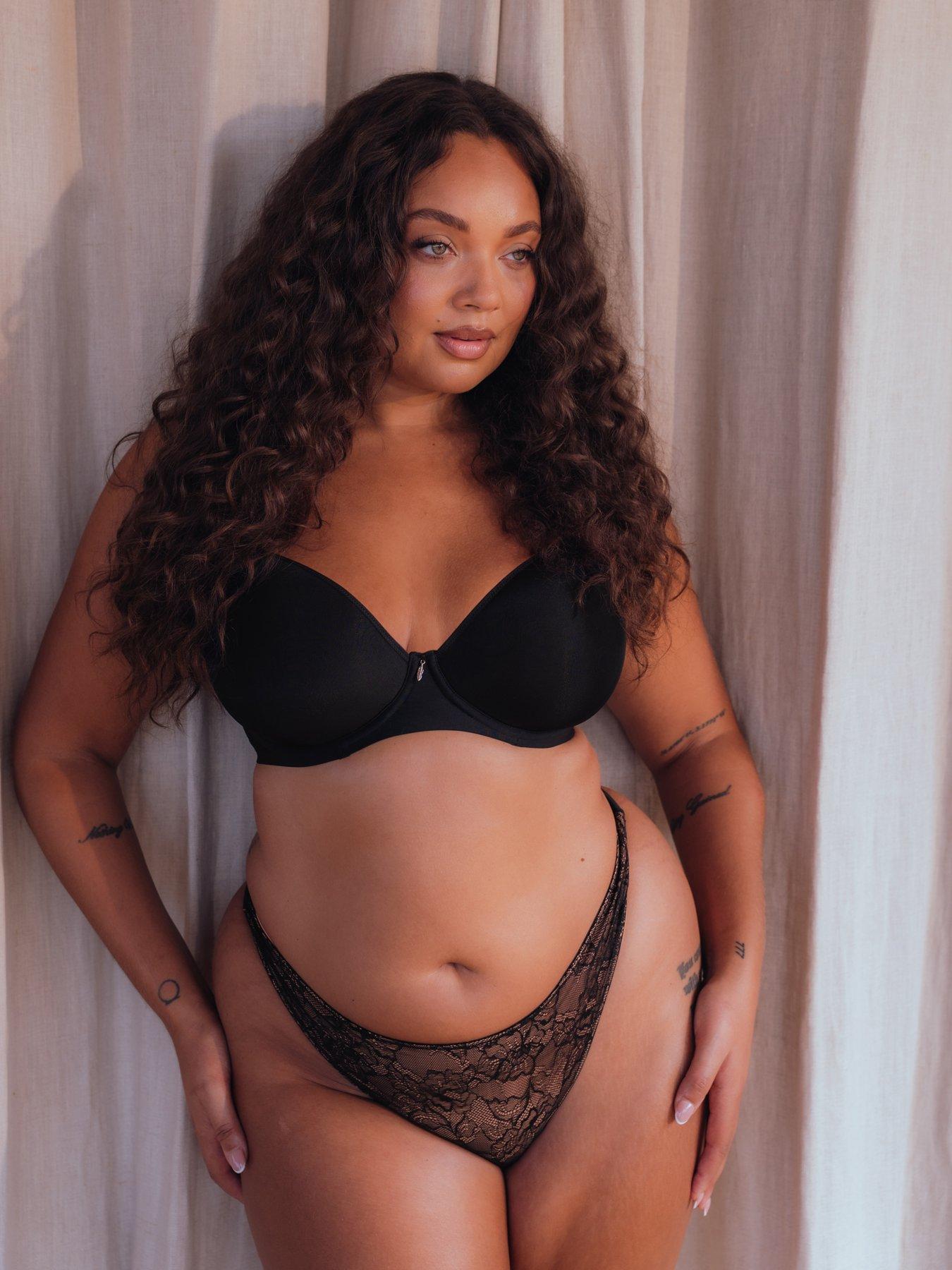 Image 2 of 6 of Curvy Kate Solutions Smoothie Spacer T-shirt Plunge Bra - Black