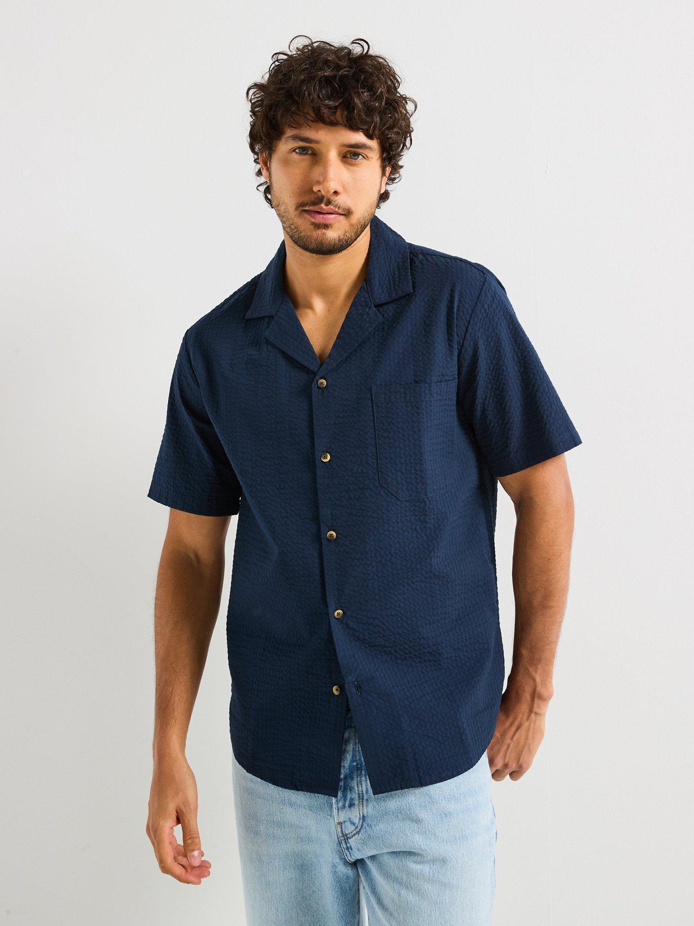 Image 1 of 4 of ONLY & SONS Only &amp; Sons Eye Resort Seers 0009 Shirt - Navy