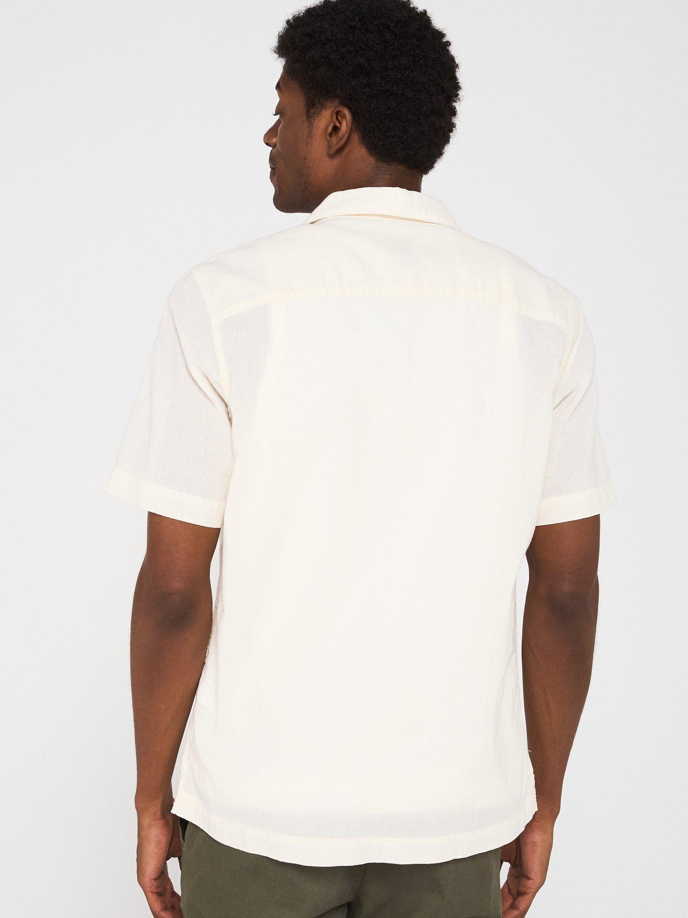 Image 2 of 6 of ONLY & SONS Gali RLX Resort Short Sleeve Shirt - Egret