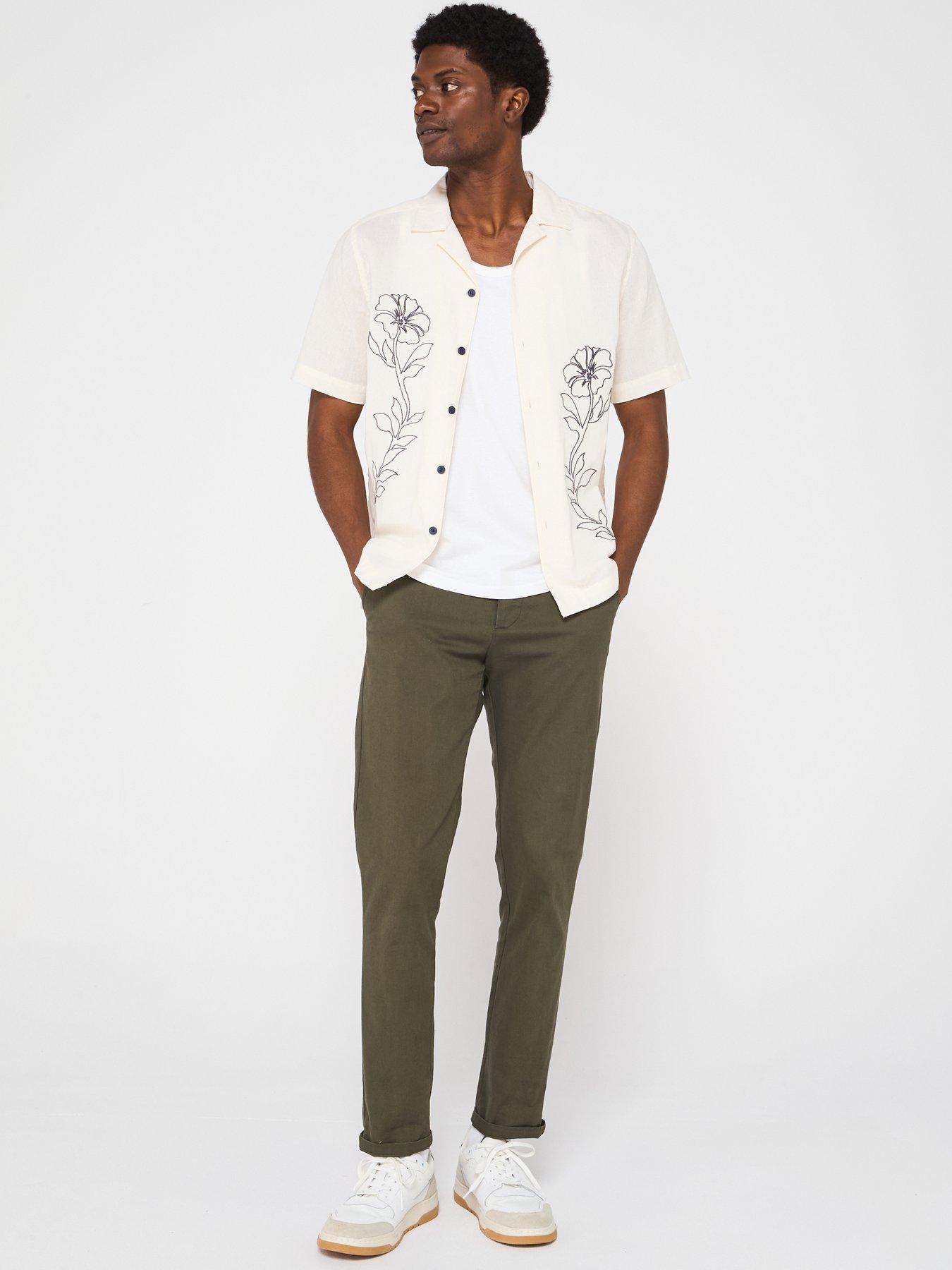 Image 3 of 6 of ONLY & SONS Gali RLX Resort Short Sleeve Shirt - Egret