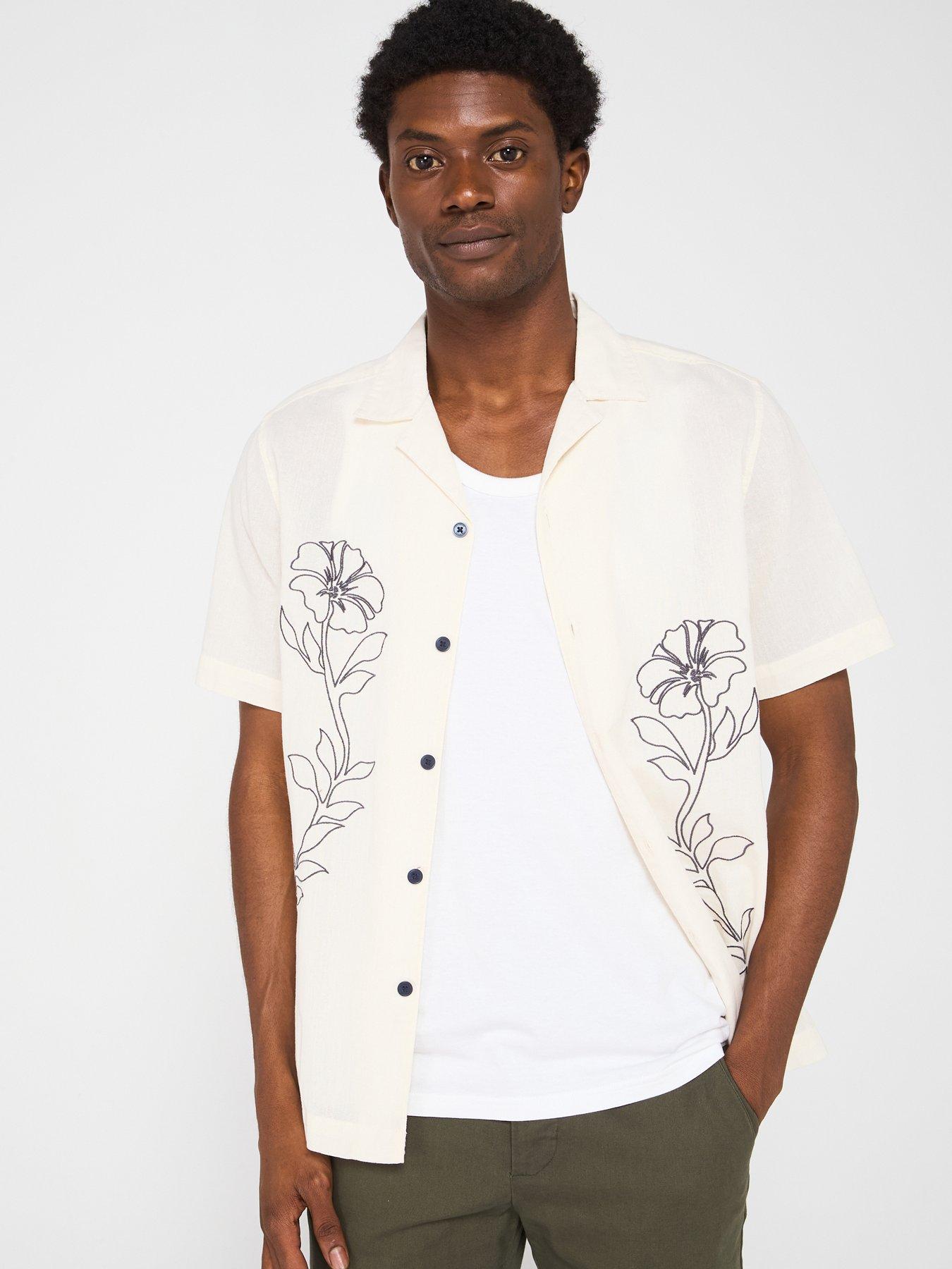 Image 6 of 6 of ONLY & SONS Gali RLX Resort Short Sleeve Shirt - Egret