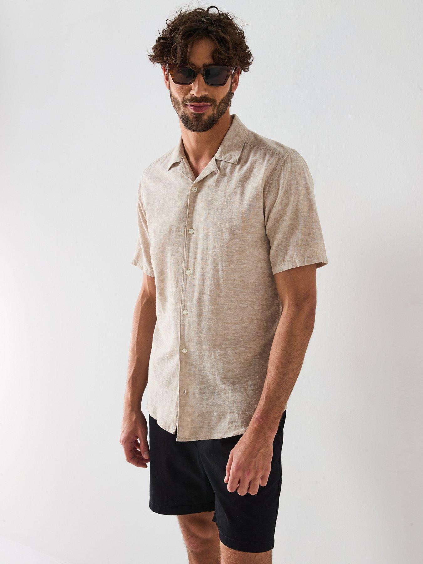 only-sons-only-amp-sons-caiden-slim-fit-resort-collar-linen-shirtfront