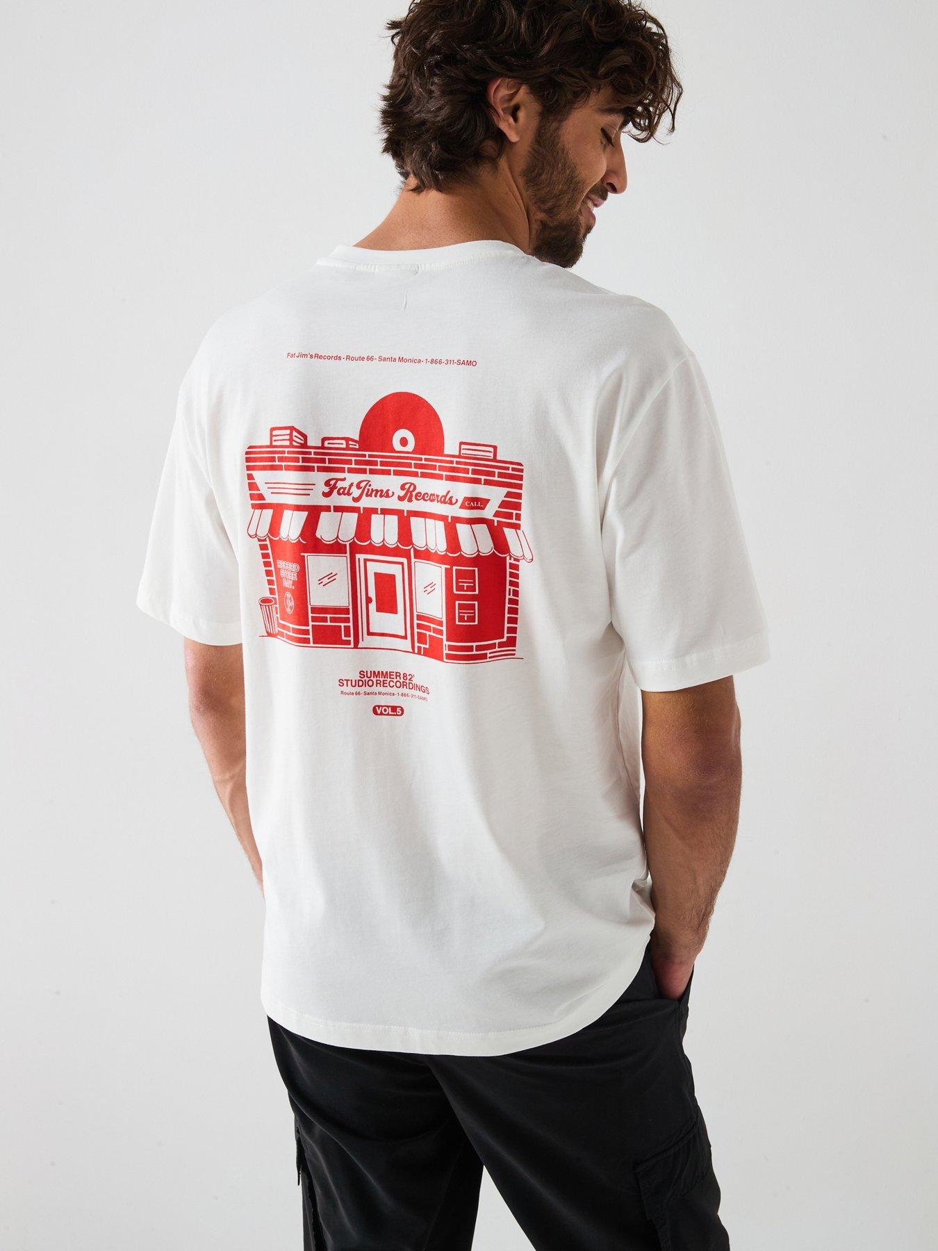 undefined Rylan Rlx Record Pch Print Short Sleeve T-Shirt - Cloud Dancer Jims Cloud