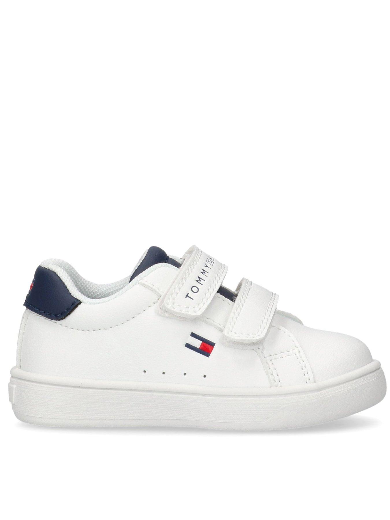 tommy-hilfiger-kids-logan-flag-low-cut-lace-upvelcro-trainers-white