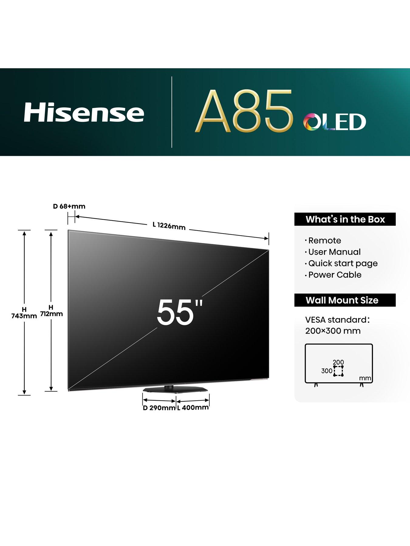 Image 6 of 7 of Hisense 55A85NTUK 55-inch, OLED 4K Ultra HD Smart TV