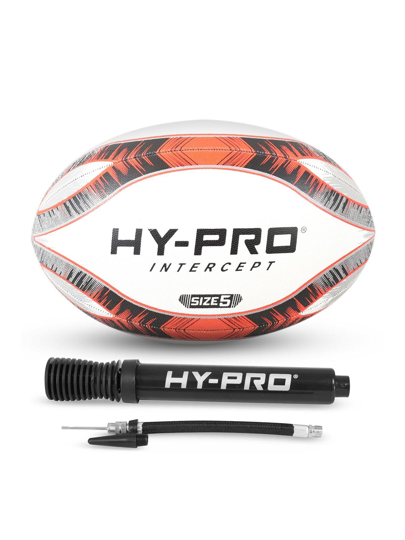 Image of Hy-Pro Intercept Size 5 Rugby Ball & Dual Action Pump