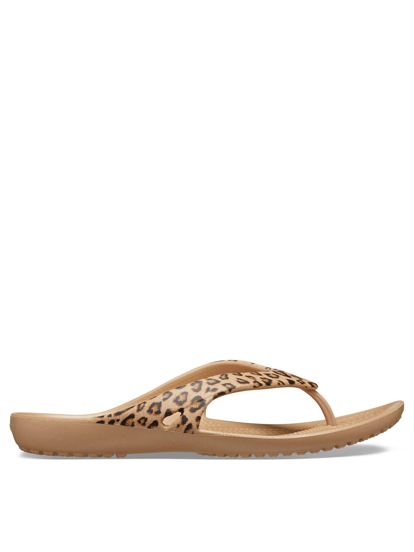Crocs Kadee Ii Leopard Print Flip Flop - Brown
