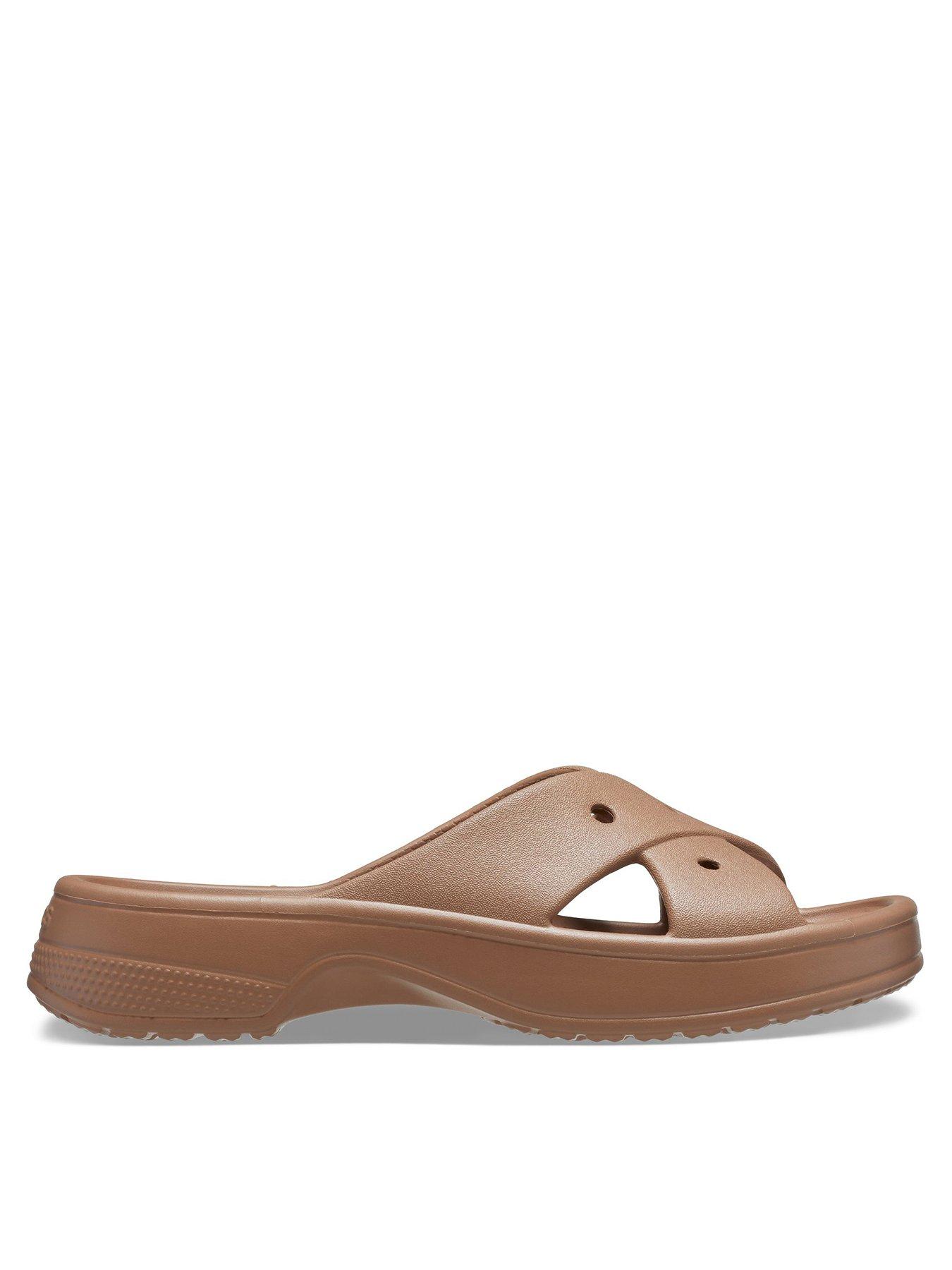 Image of Crocs Classic Cross Strap Sandal - Brown