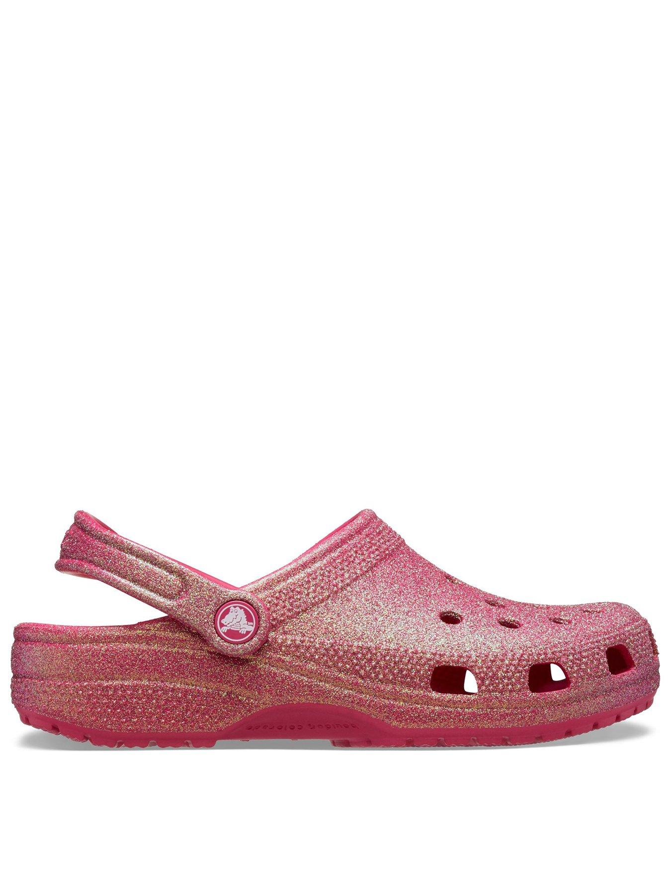 Image of Crocs Classic Iridescent Glitter Clog - Pink