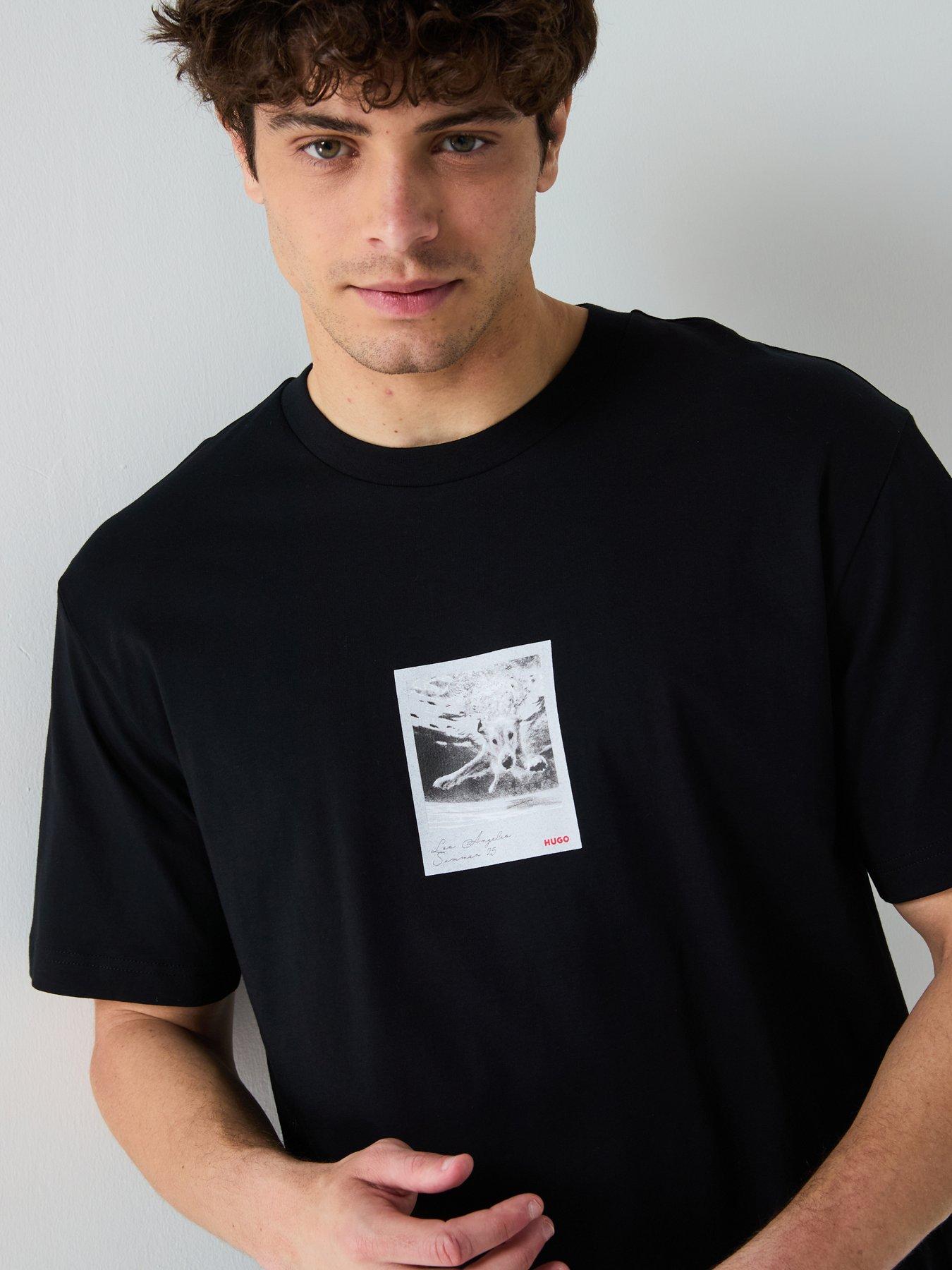 Image 5 of 5 of HUGO Darthy Relaxed Dog Polaroid Print T-Shirt - Black