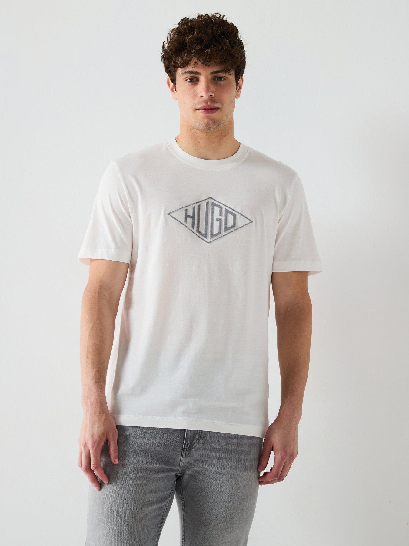 undefined Dalendi Flocked Geo Logo T-shirt-natural