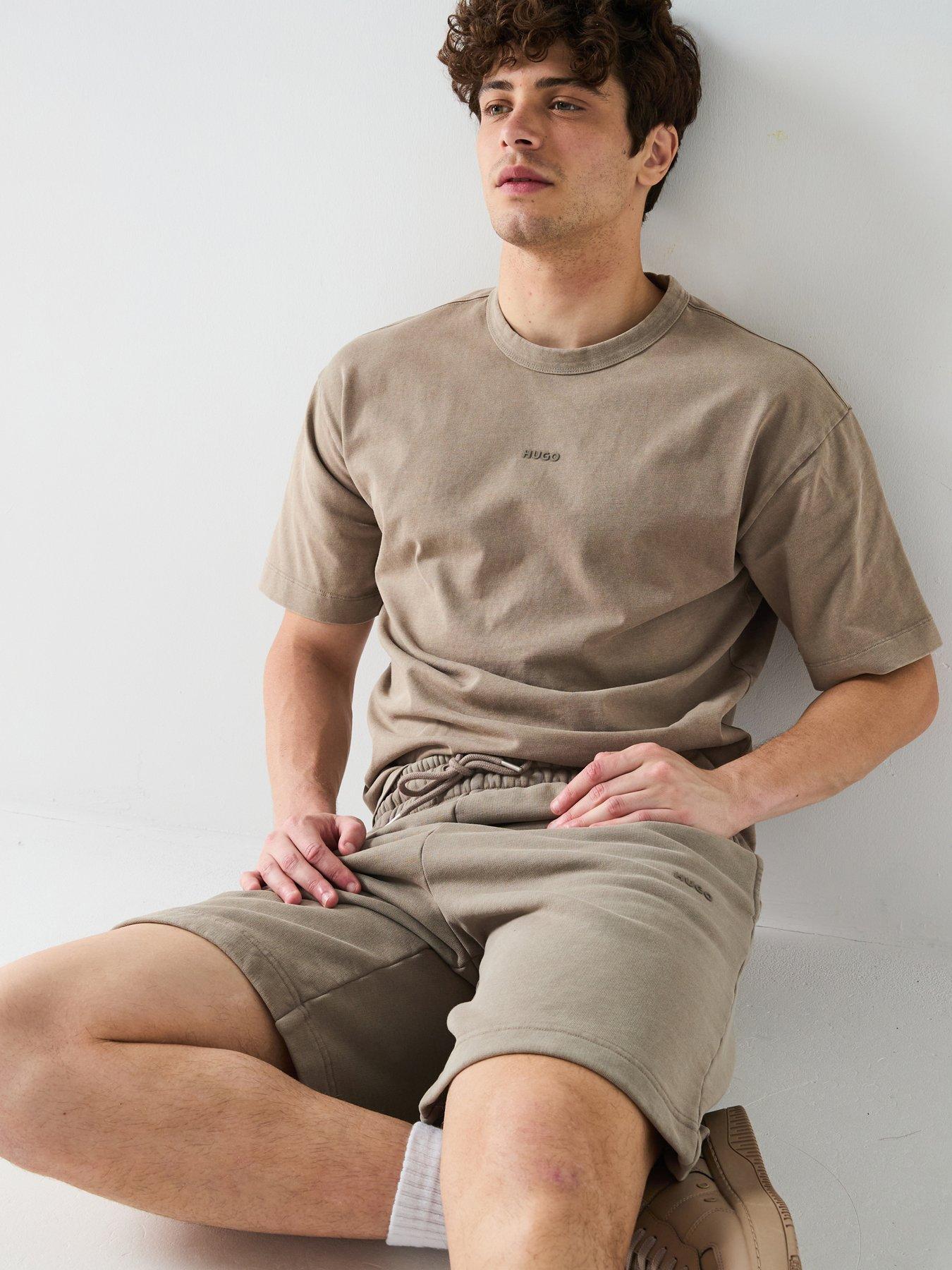 undefined Docku Relaxed Washed Centre Chest Logo T-Shirt - Brown