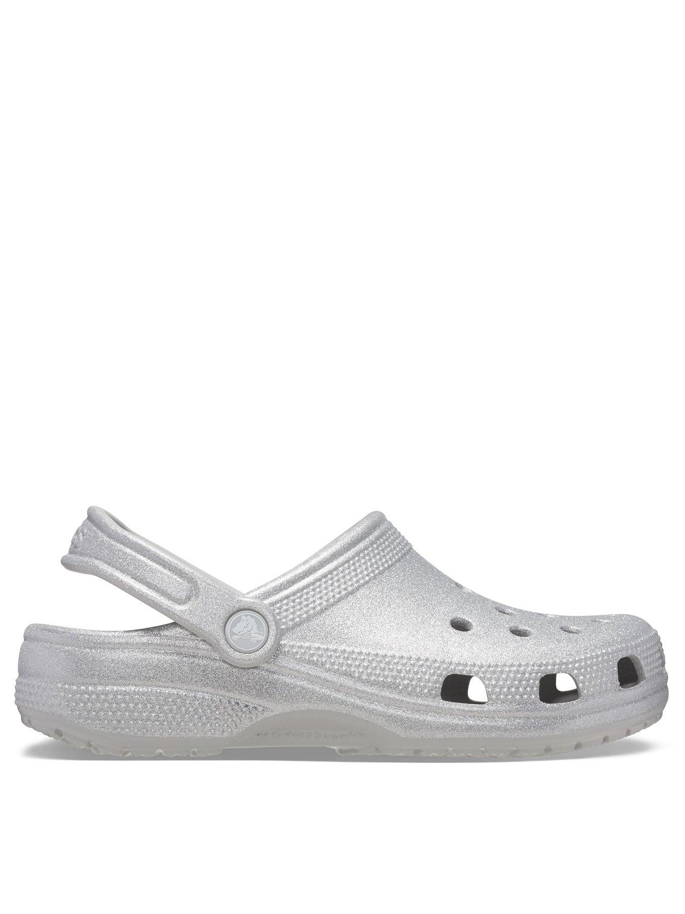 Image of Crocs Classic Glitter Clog - Silver