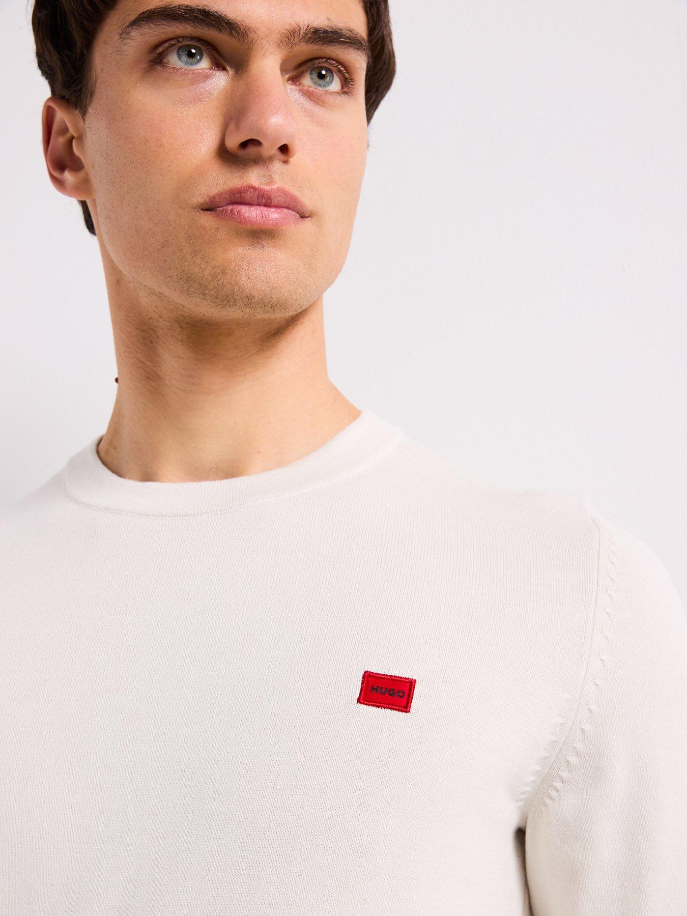 Image 4 of 4 of HUGO San Cassius-C1 Relaxed Fit Knitted Jumper- Natural