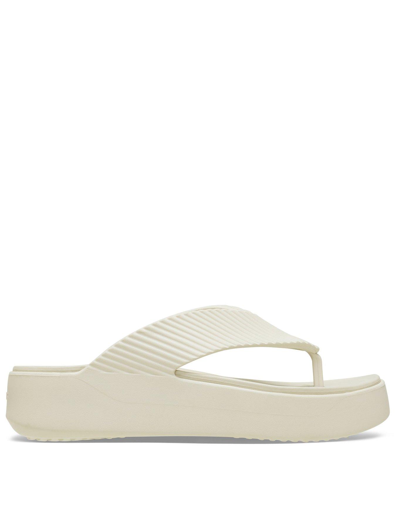 Image 1 of 6 of Crocs Getaway Groove Platform Flip Flop - Nude