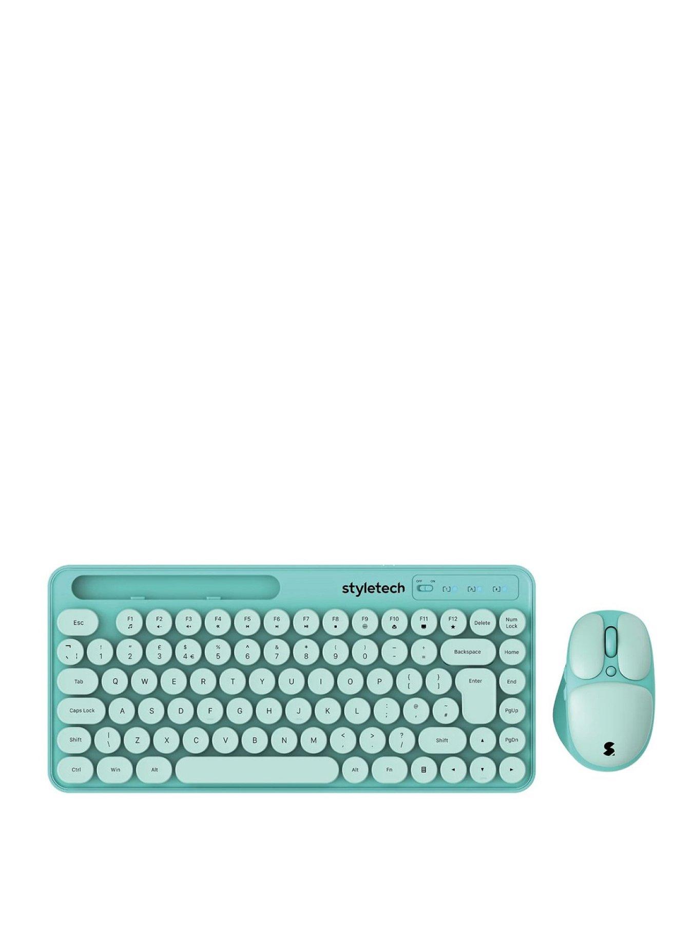undefined Styletech MK520 Wireless Pastel Keyboard and Mouse Bundle - Mint