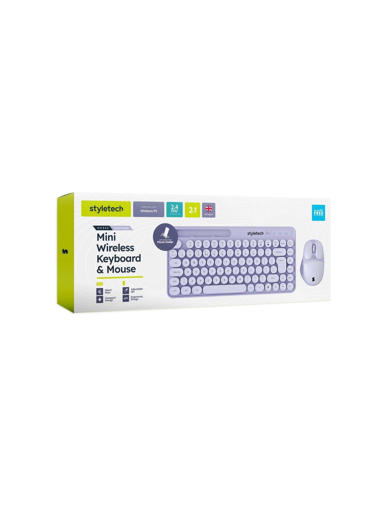 Image 2 of 7 of Styletech Styletech MK520 Wireless Pastel Keyboard and Mouse Bundle - Lavender