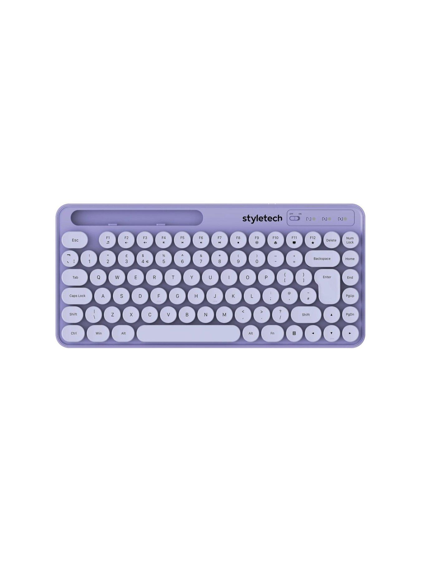 Image 5 of 7 of Styletech Styletech MK520 Wireless Pastel Keyboard and Mouse Bundle - Lavender
