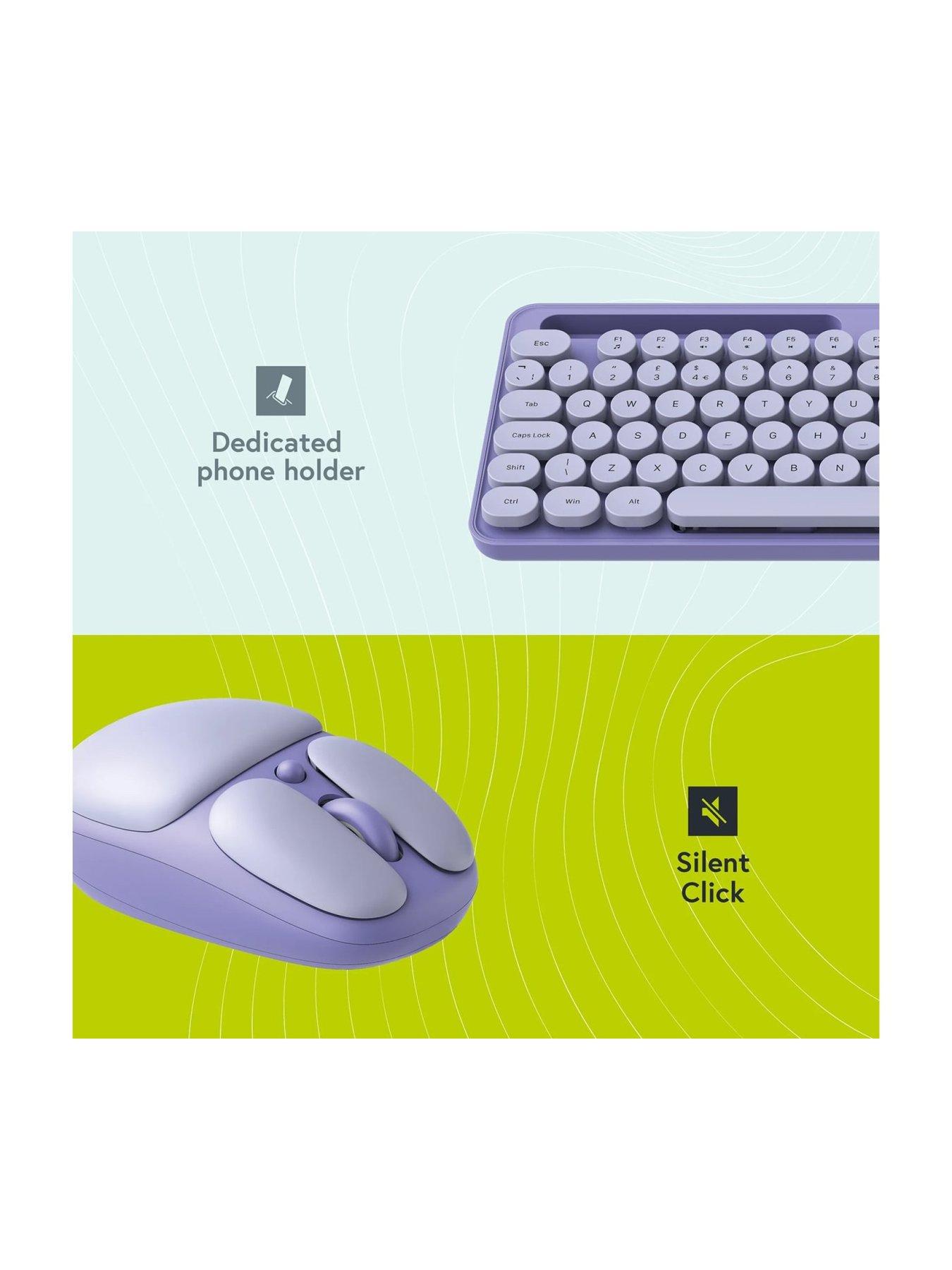 Image 6 of 7 of Styletech Styletech MK520 Wireless Pastel Keyboard and Mouse Bundle - Lavender