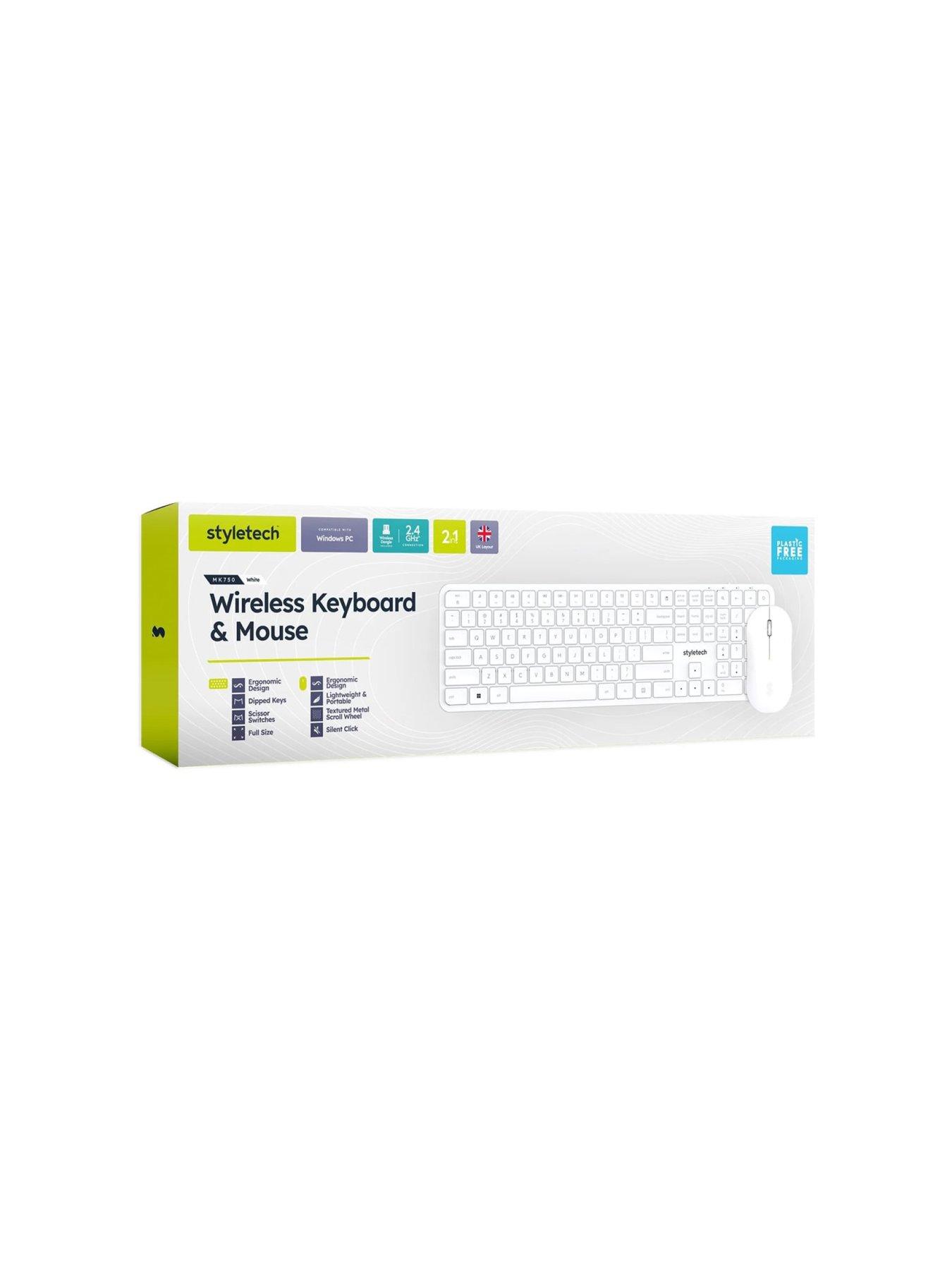 Image 2 of 7 of Styletech MK750 Wireless Mouse &amp; Keyboard - White