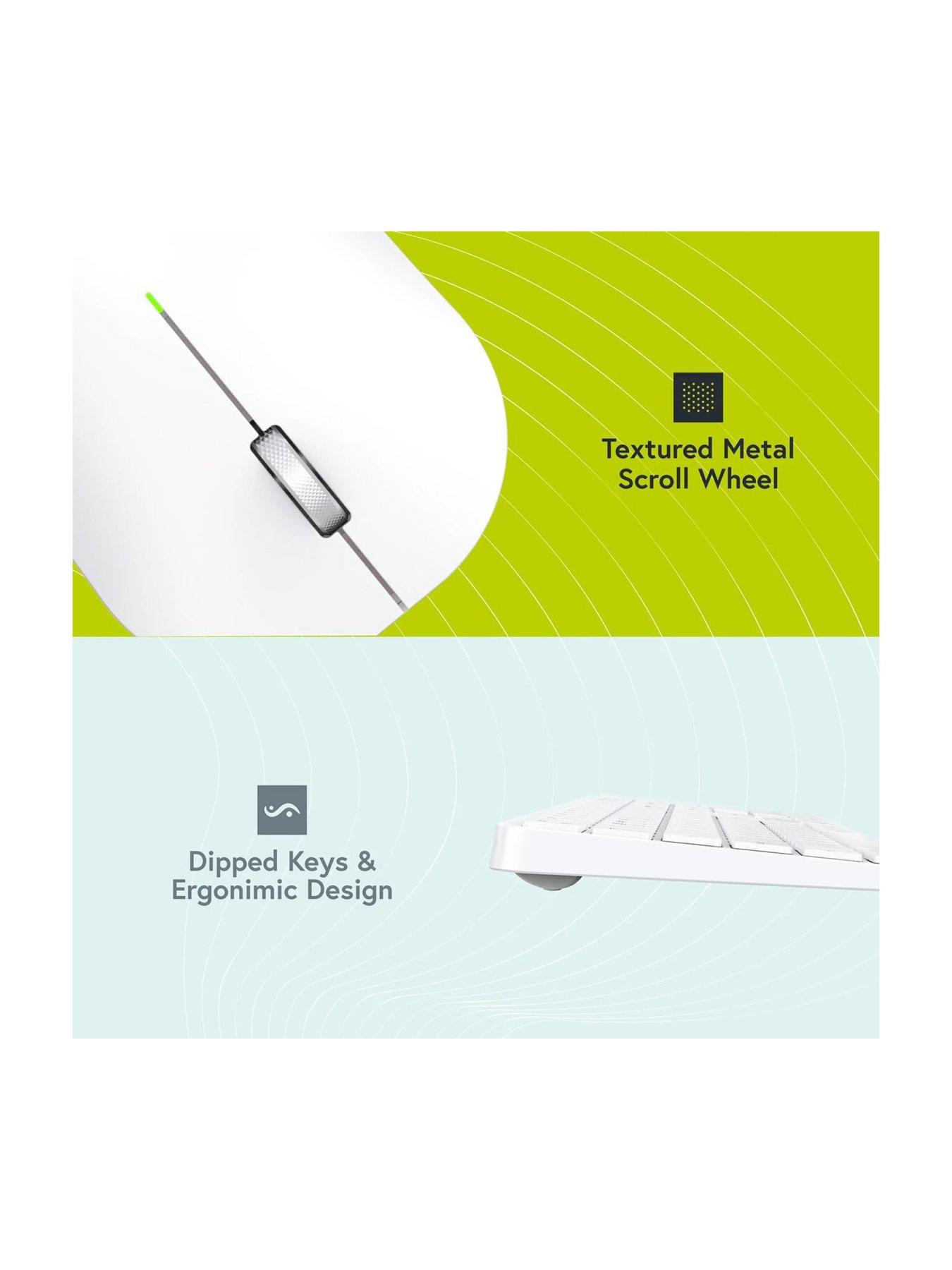 Image 7 of 7 of Styletech MK750 Wireless Mouse &amp; Keyboard - White