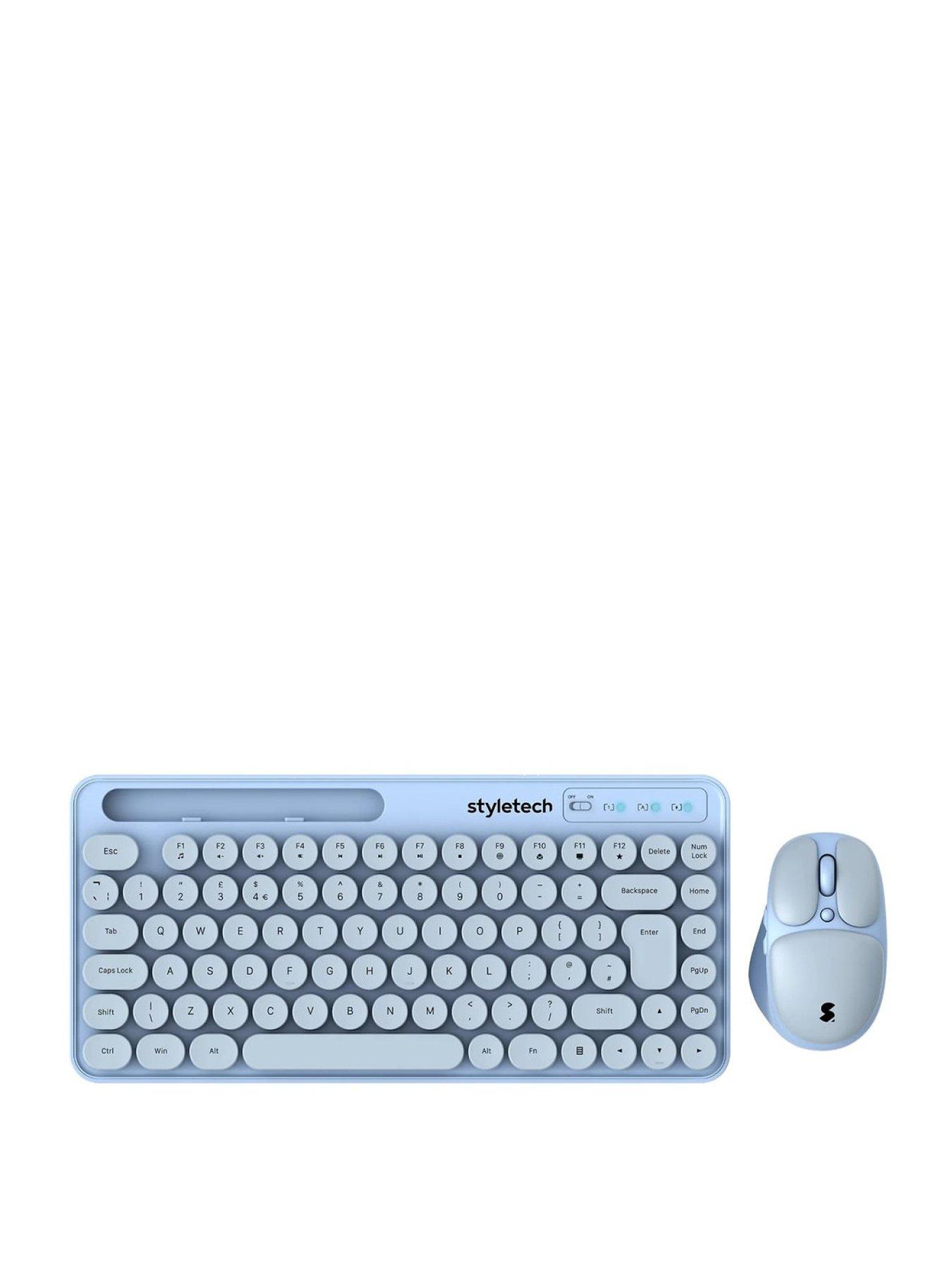 undefined Styletech MK520 Wireless Pastel Keyboard and Mouse Bundle - Sky