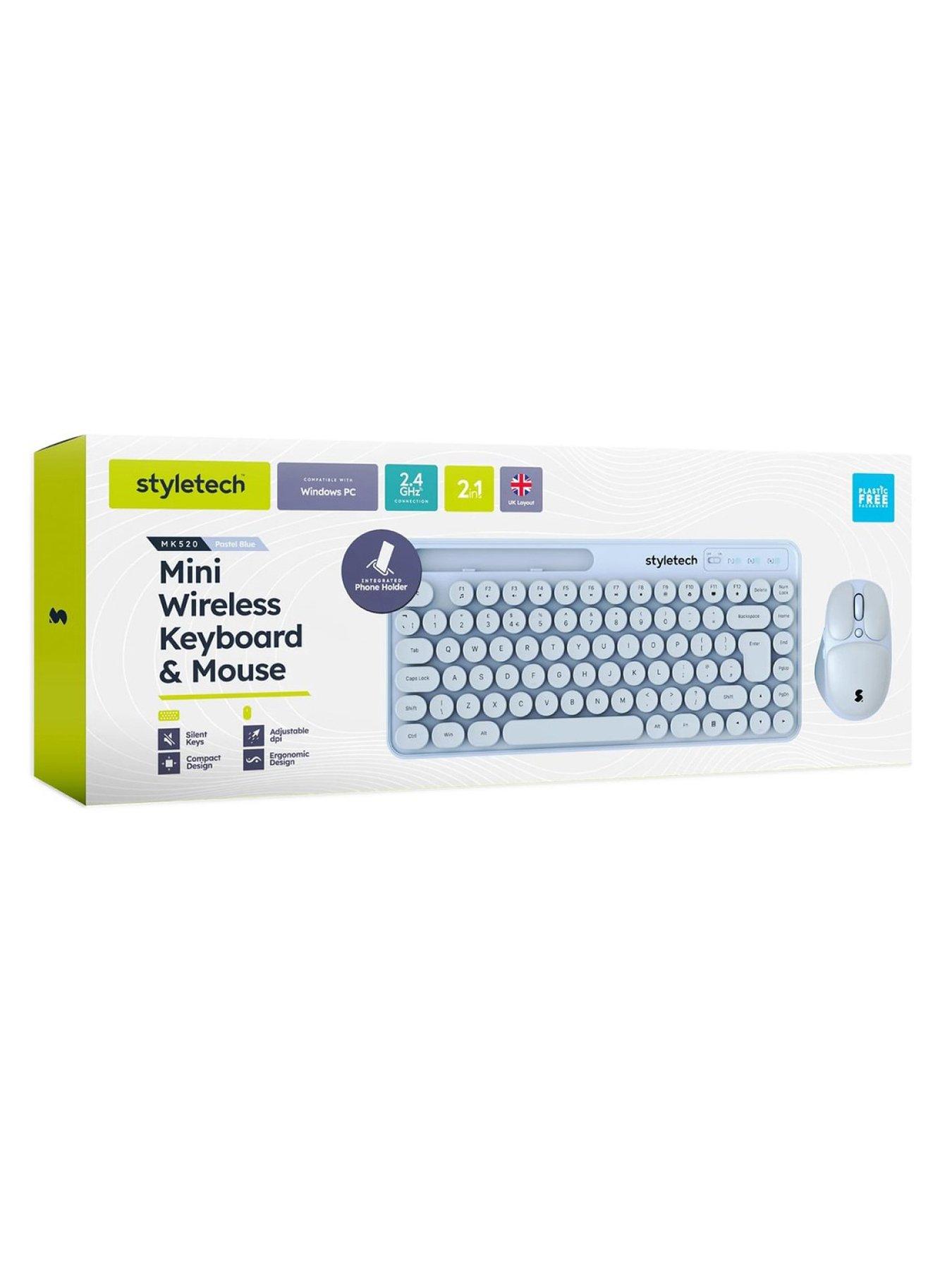 Image 2 of 7 of Styletech Styletech MK520 Wireless Pastel Keyboard and Mouse Bundle - Sky