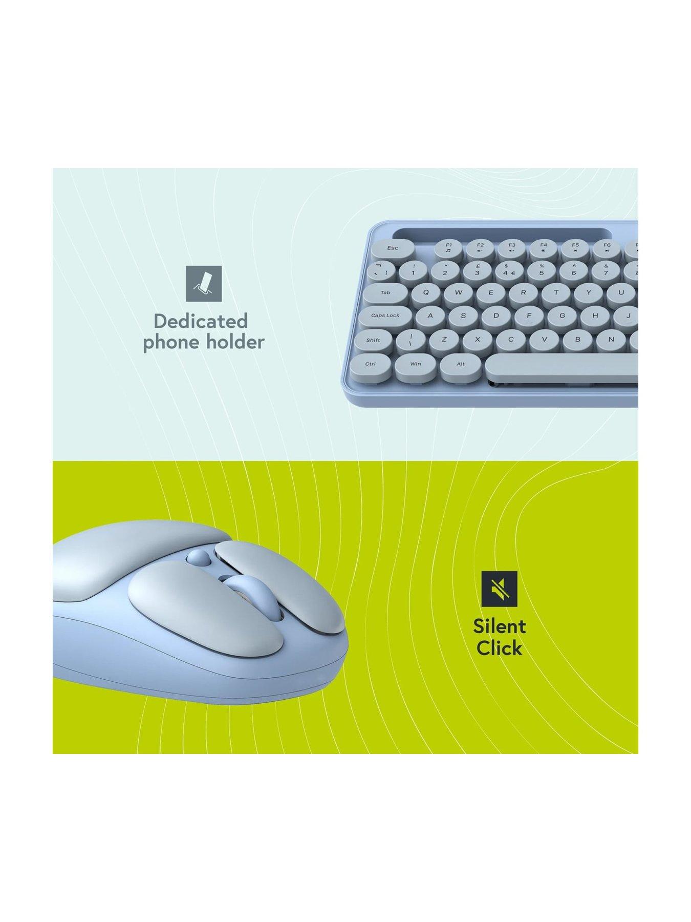 Image 6 of 7 of Styletech Styletech MK520 Wireless Pastel Keyboard and Mouse Bundle - Sky