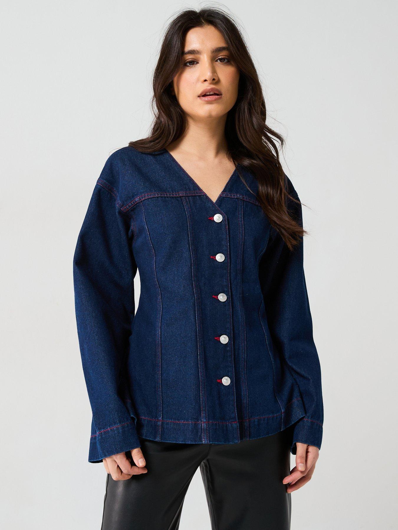 pieces-denim-fitted-denim-shirt-bluefront