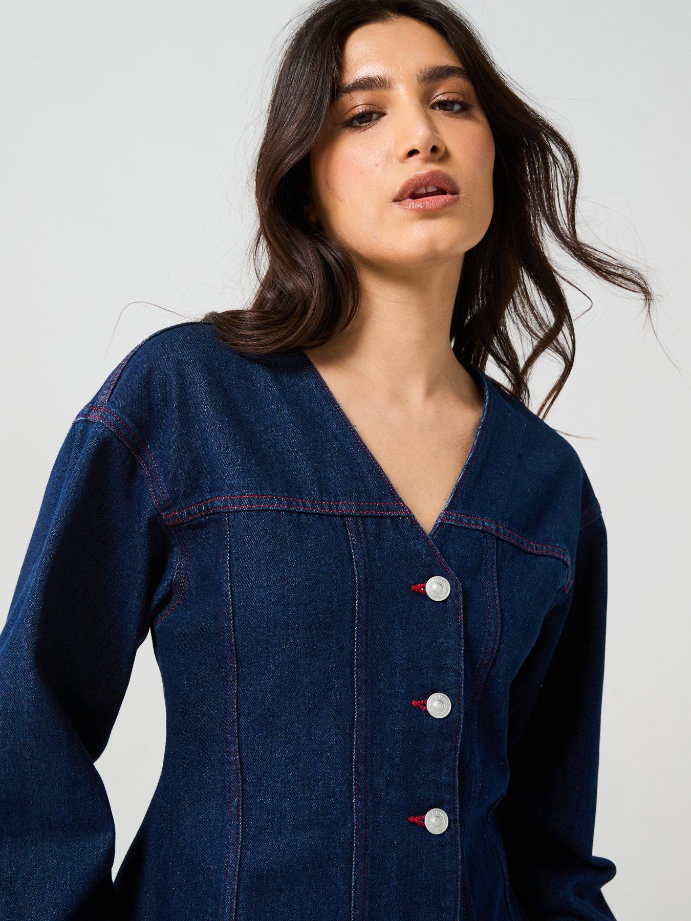 pieces-denim-fitted-denim-shirt-blueoutfit