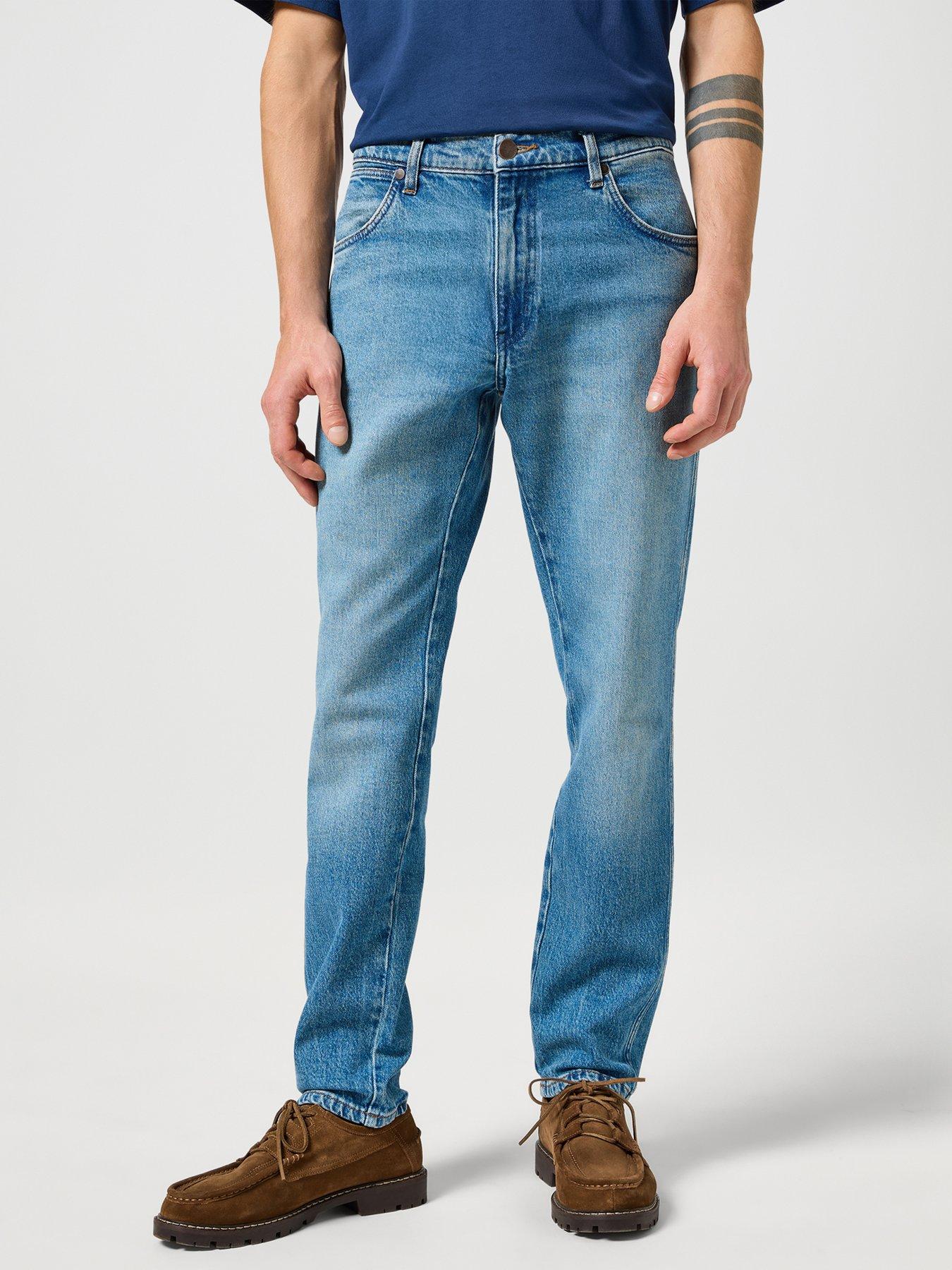 Image of Wrangler Wrangler River Regular Tapered Fit Jeans -blue