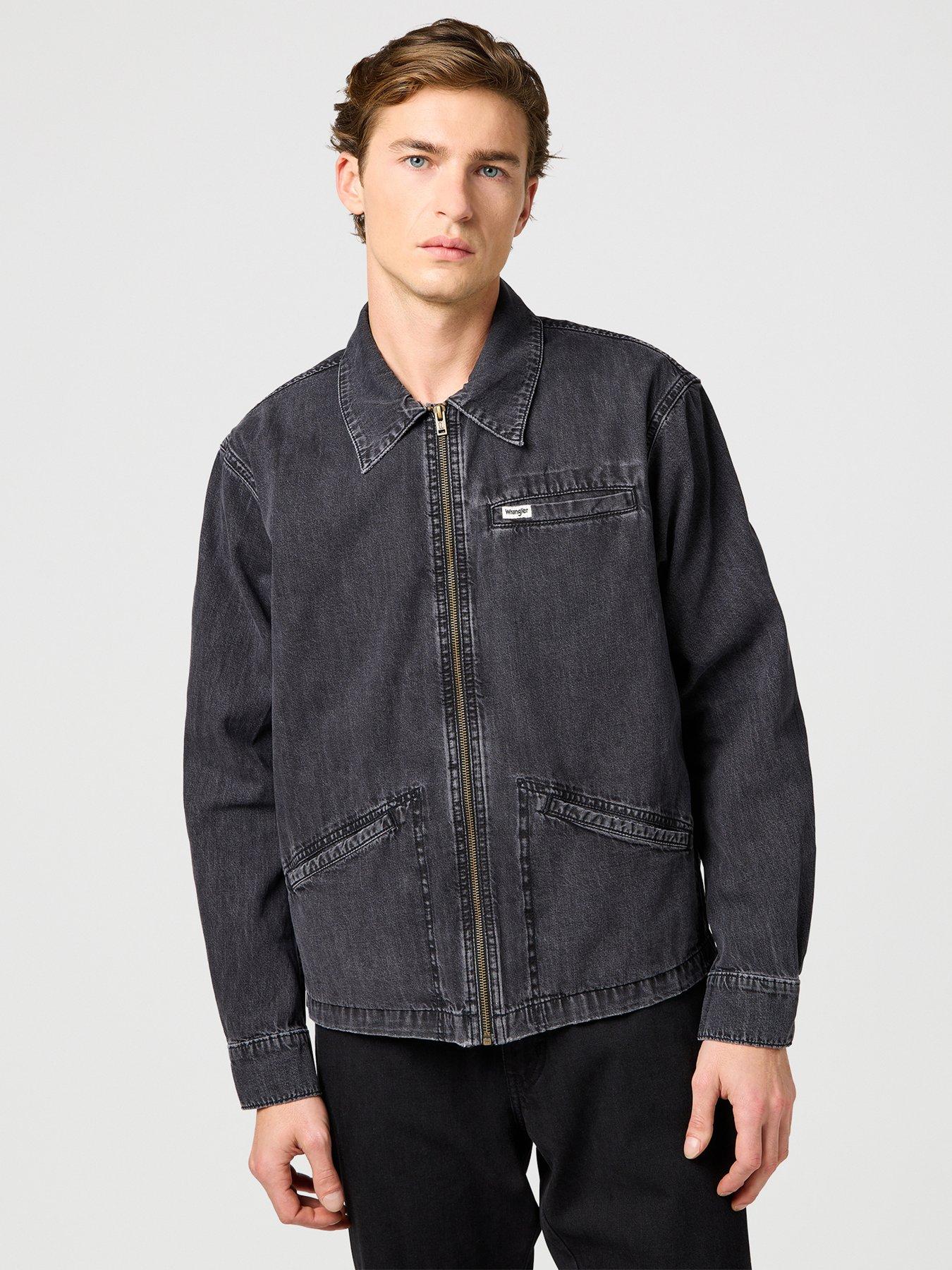 Image 1 of 6 of Wrangler Wrangler Rodep Denim Jacket -dark Grey
