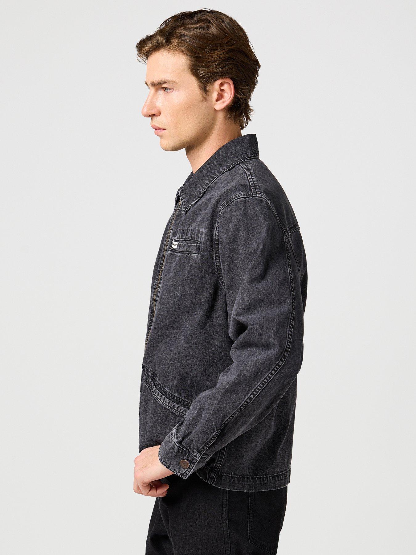 Image 6 of 6 of Wrangler Wrangler Rodep Denim Jacket -dark Grey