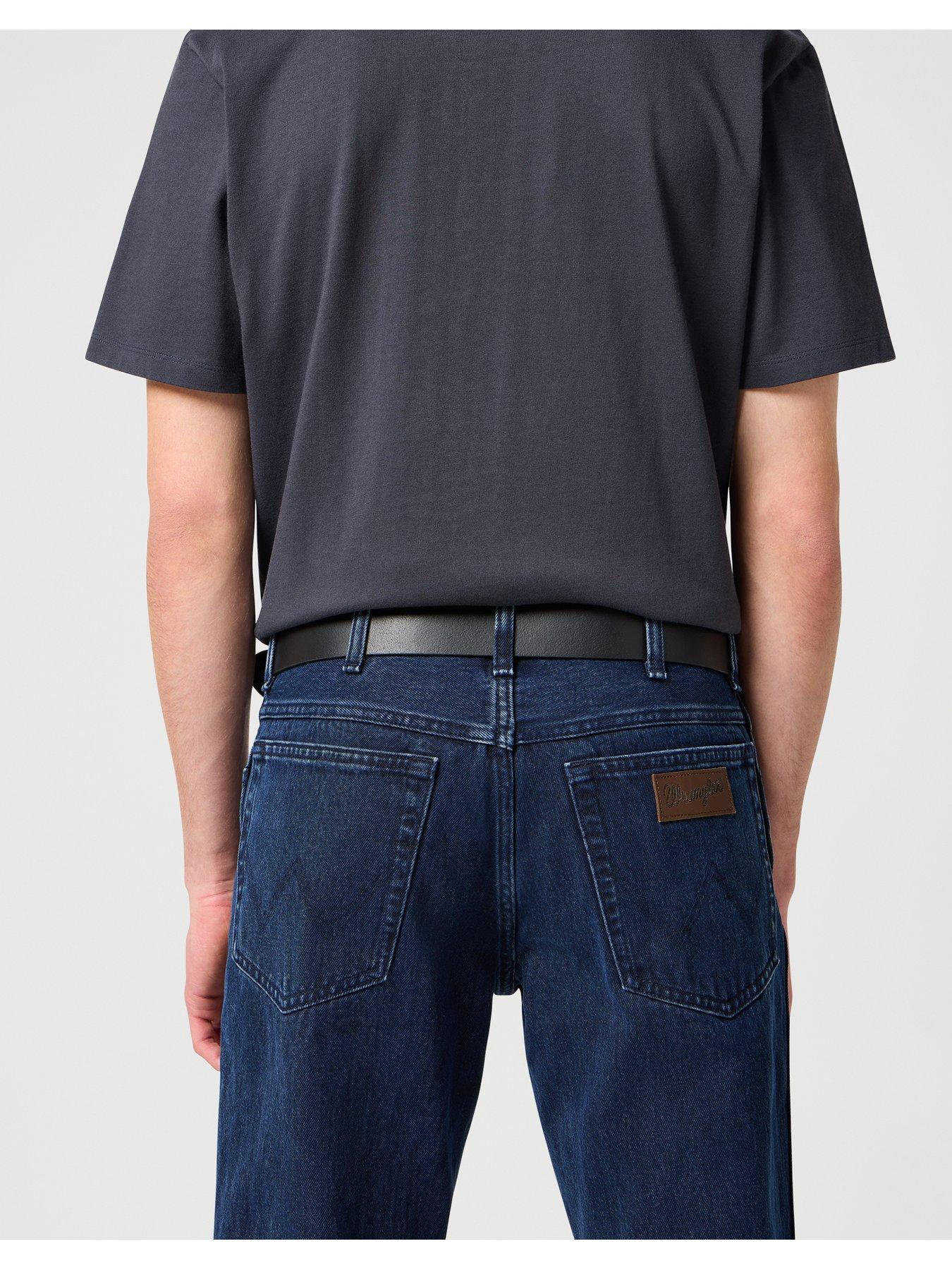 Image 5 of 5 of Wrangler Wrangler Metal Loop Leather Belt -black