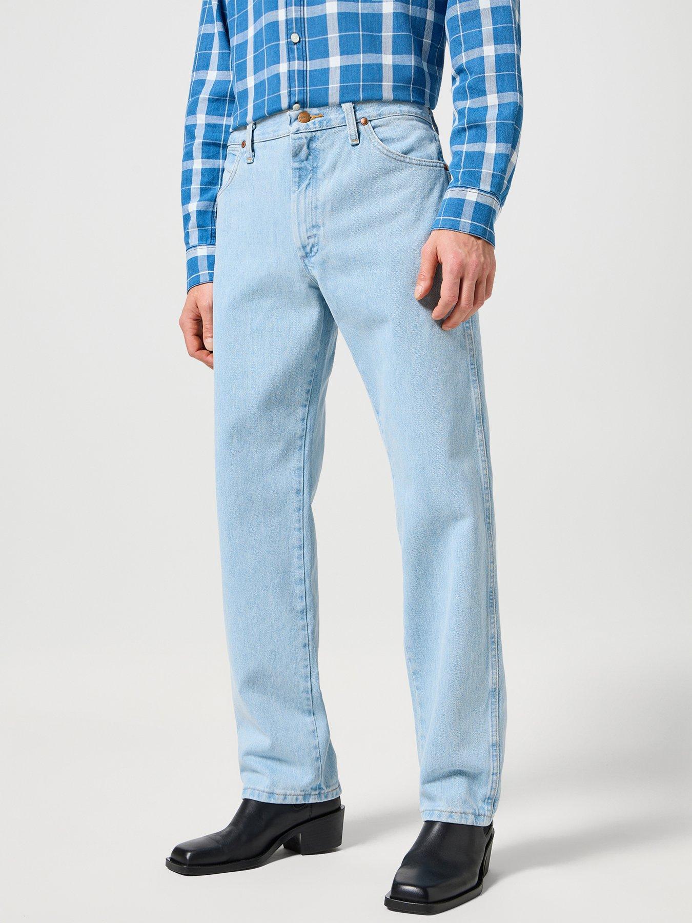 Image 1 of 5 of Wrangler 13MWZ Regular Straight Fit Jeans - Light Blue