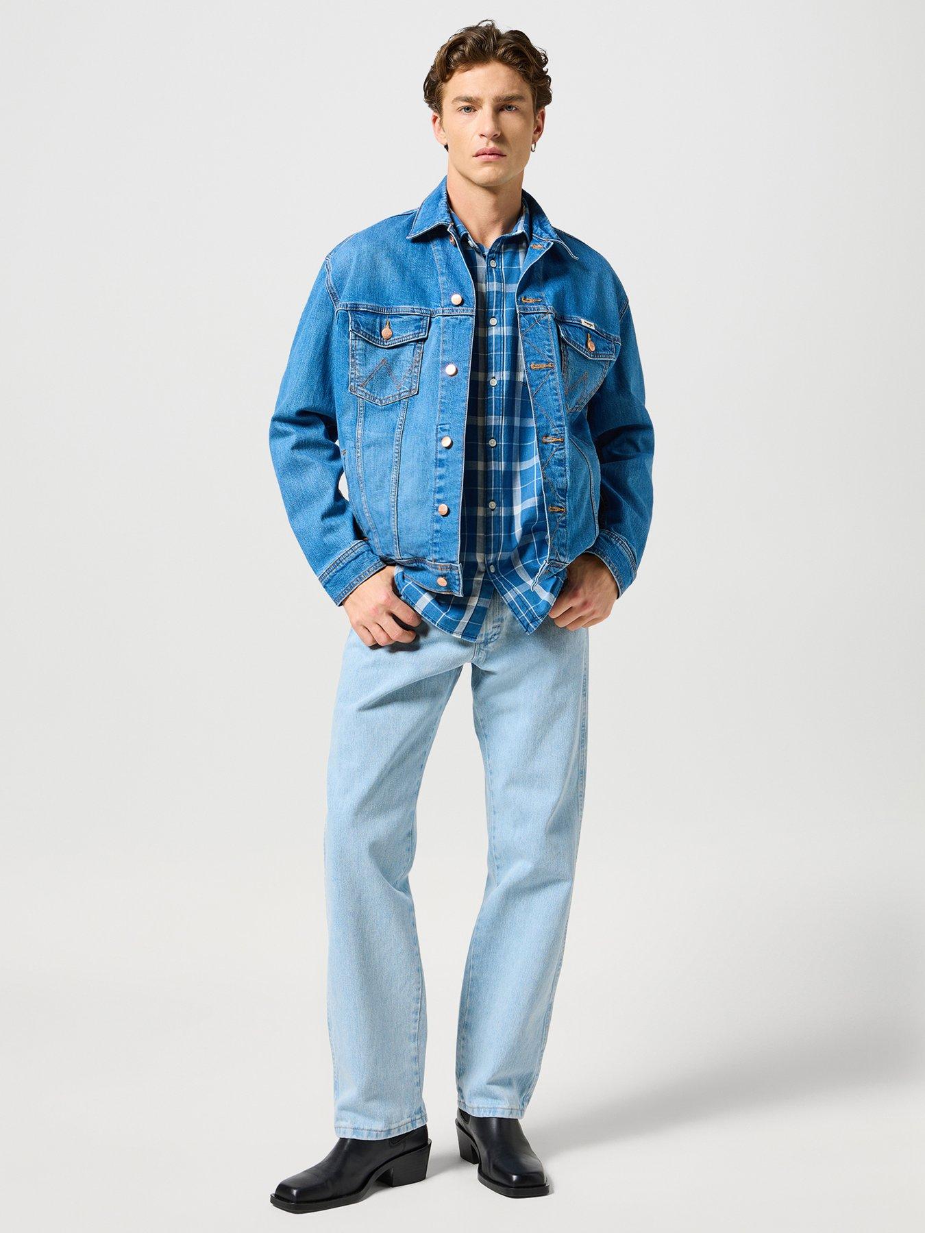 Image 3 of 5 of Wrangler 13MWZ Regular Straight Fit Jeans - Light Blue