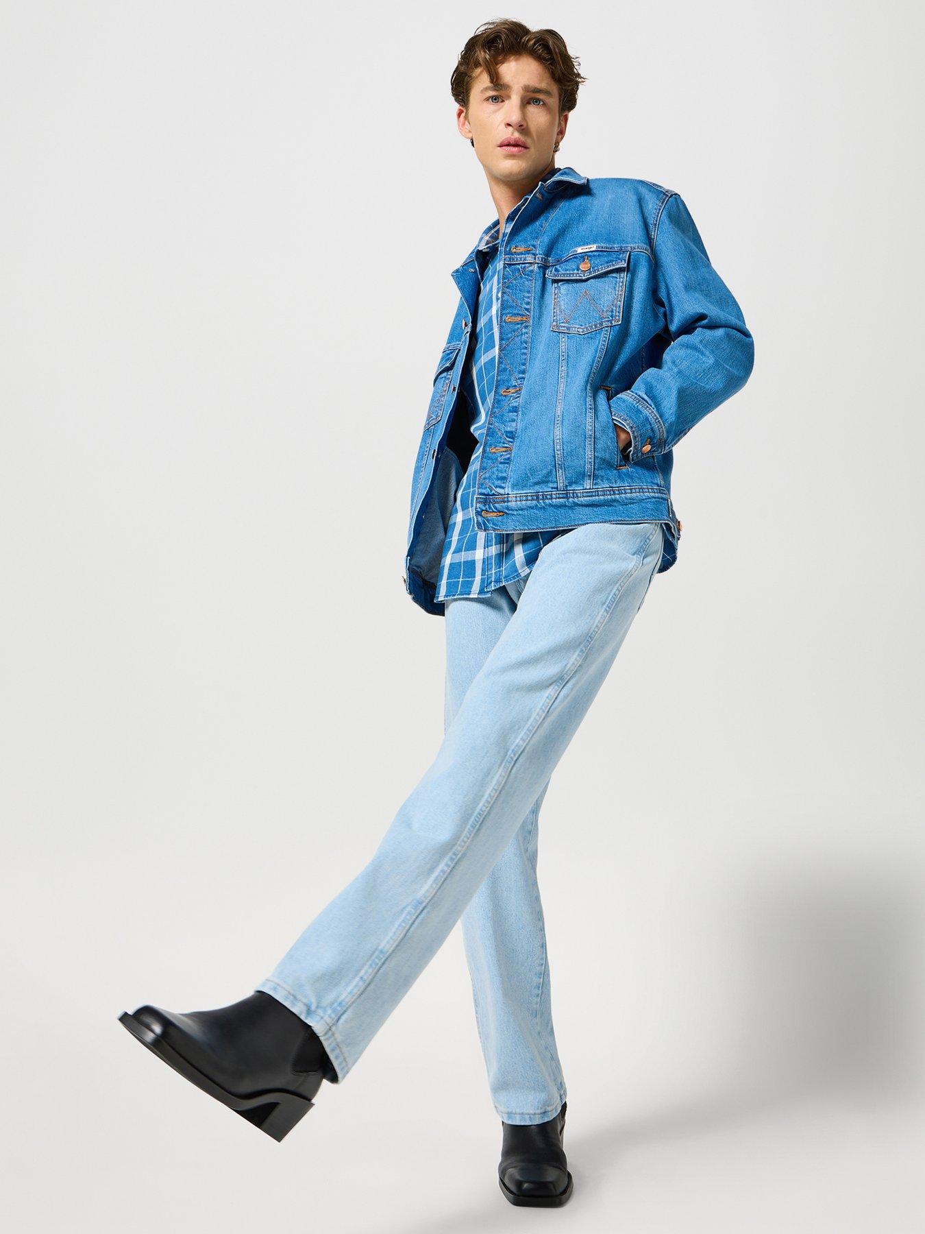 Image 4 of 5 of Wrangler 13MWZ Regular Straight Fit Jeans - Light Blue