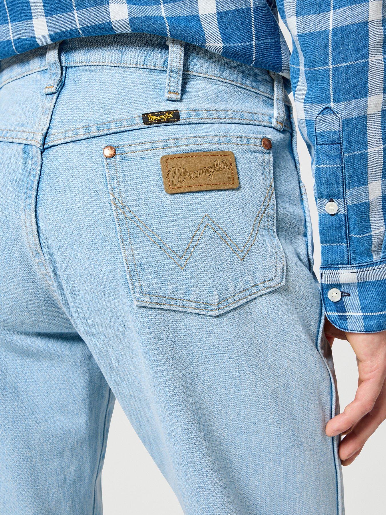 Image 5 of 5 of Wrangler 13MWZ Regular Straight Fit Jeans - Light Blue
