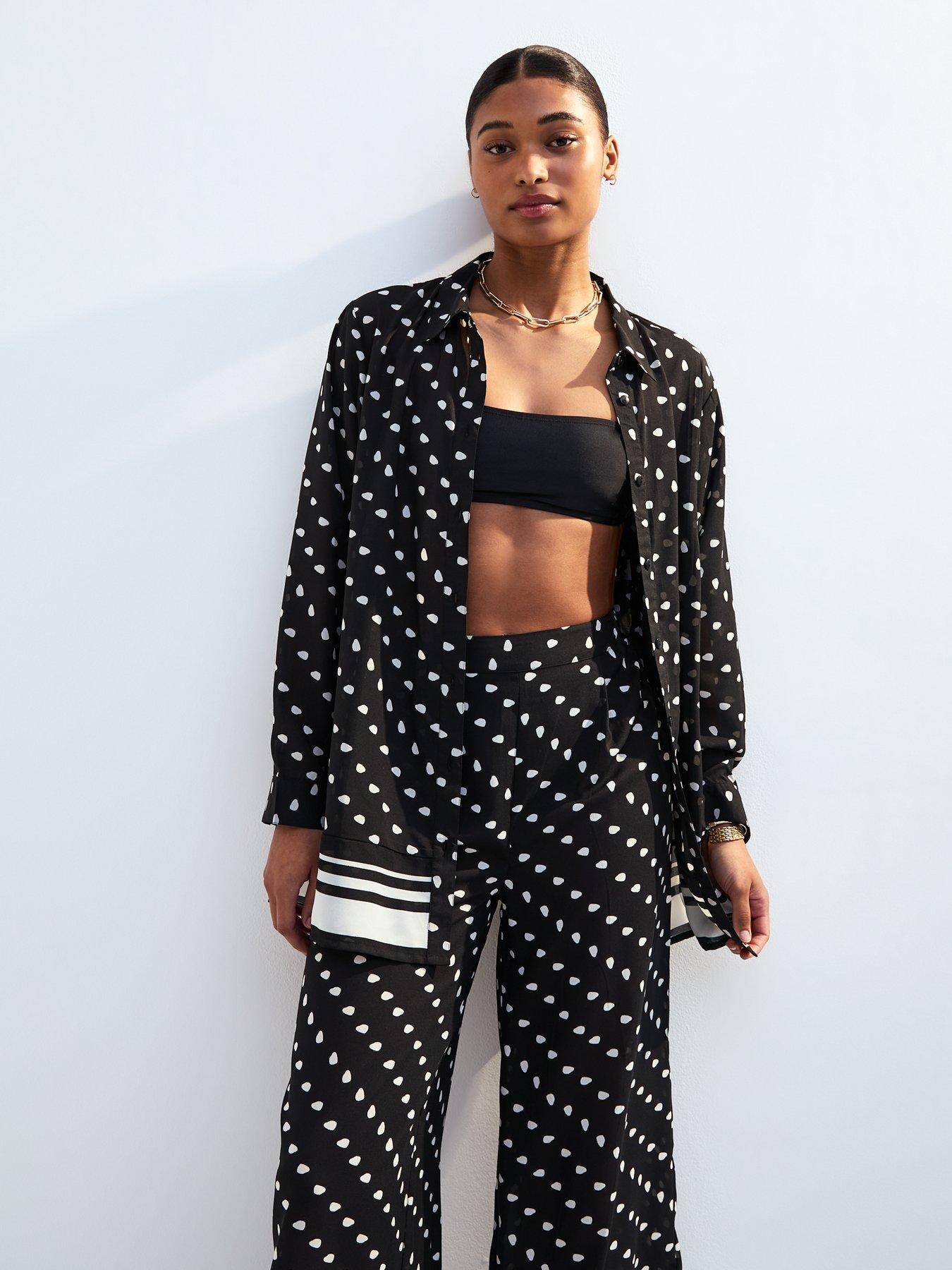 new-look-black-polka-dot-long-beach-shirt