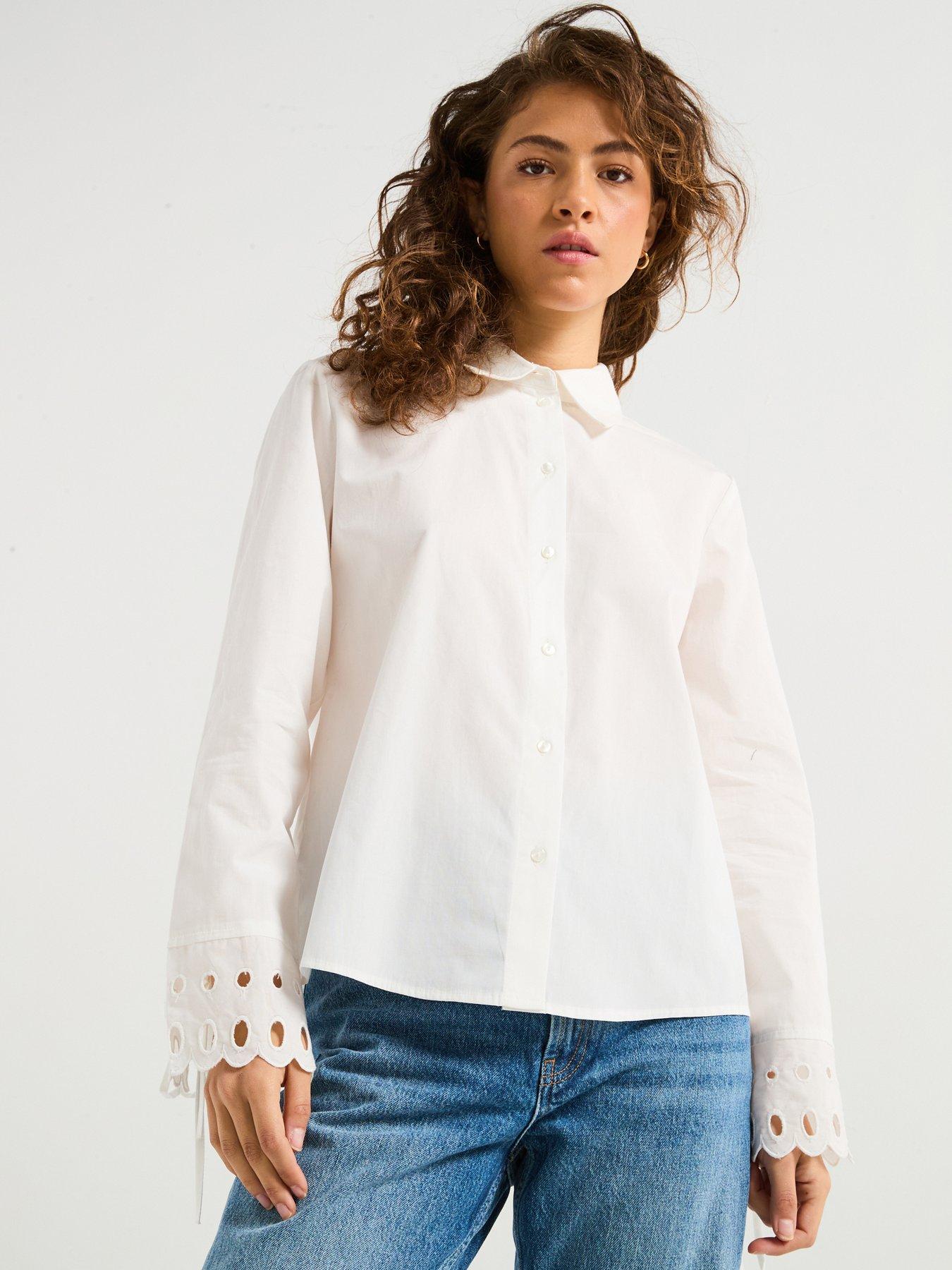 jdy-long-sleeve-cut-out-shirt-white