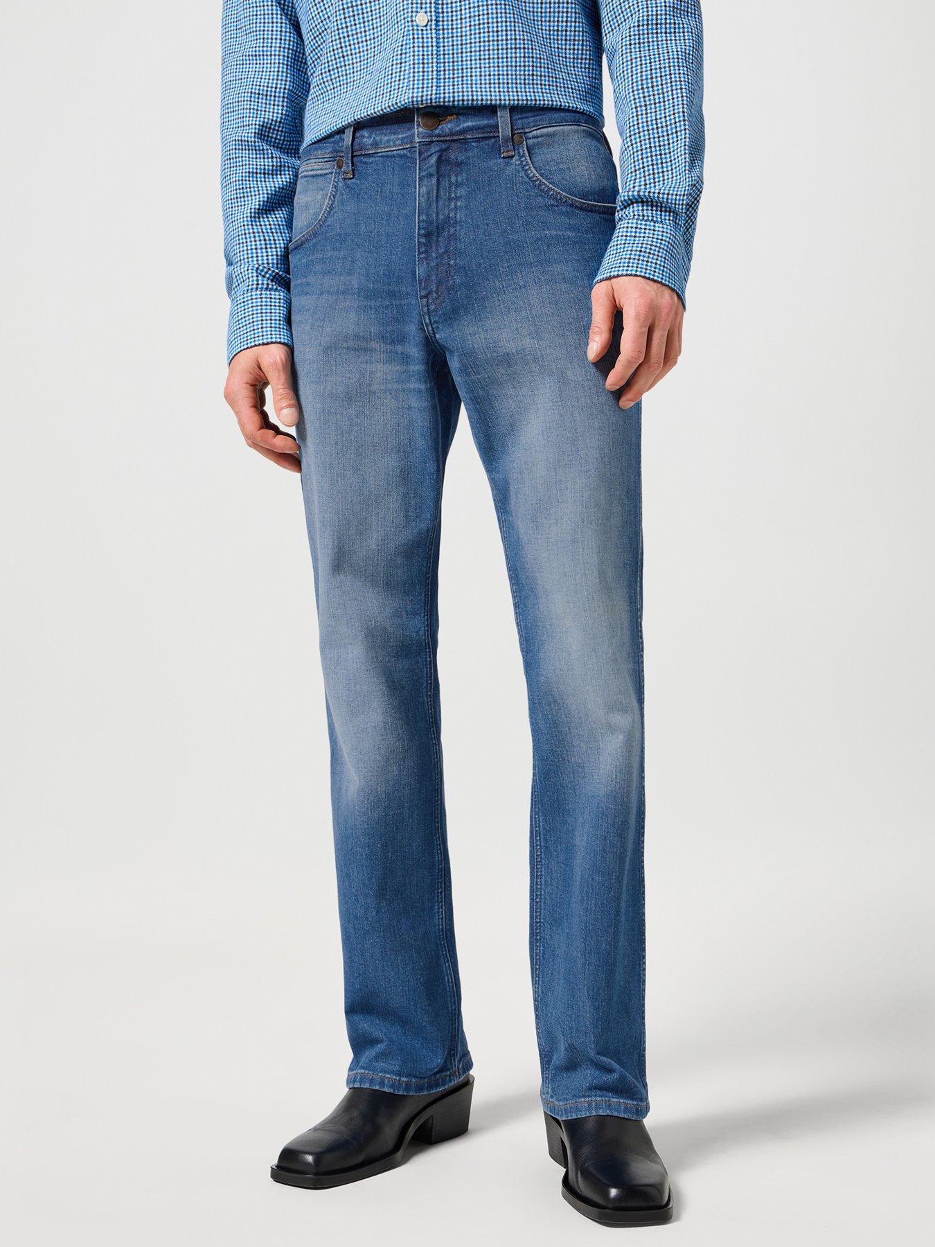 Image 1 of 5 of Wrangler Horizon Regular Bootfit Jeans - Blue