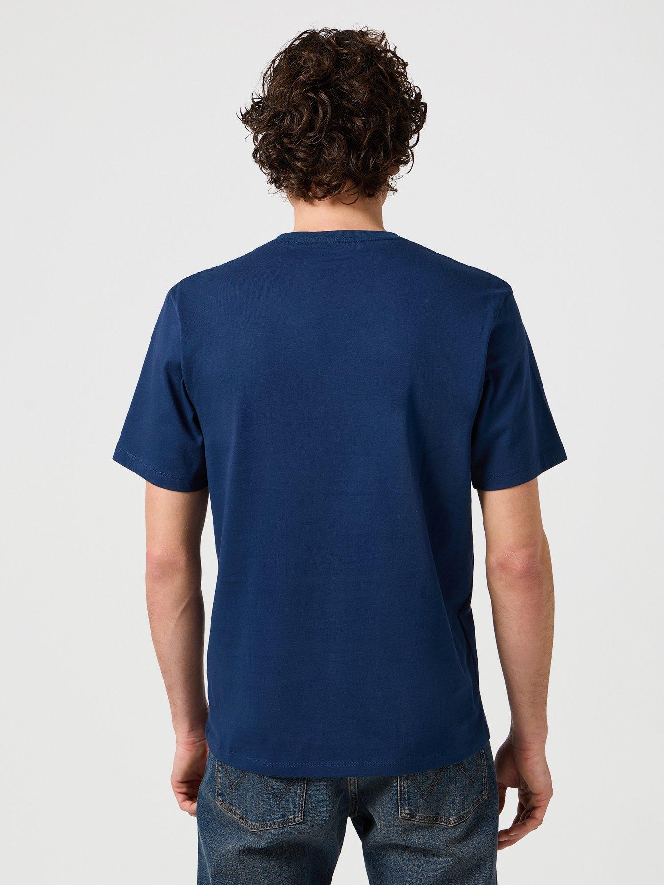 Image 2 of 5 of Wrangler Small Logo T-Shirt- Navy