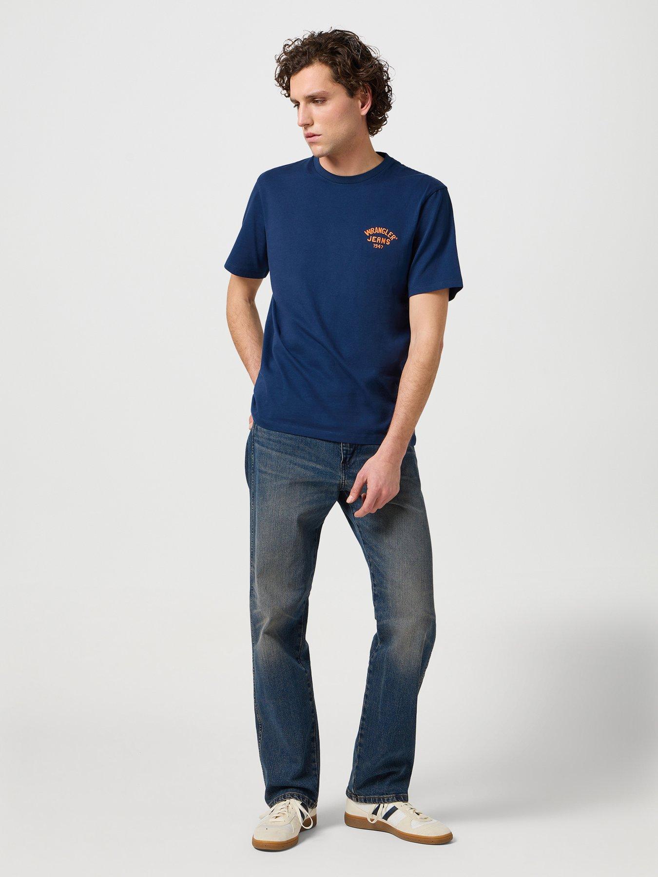 Image 3 of 5 of Wrangler Small Logo T-Shirt- Navy