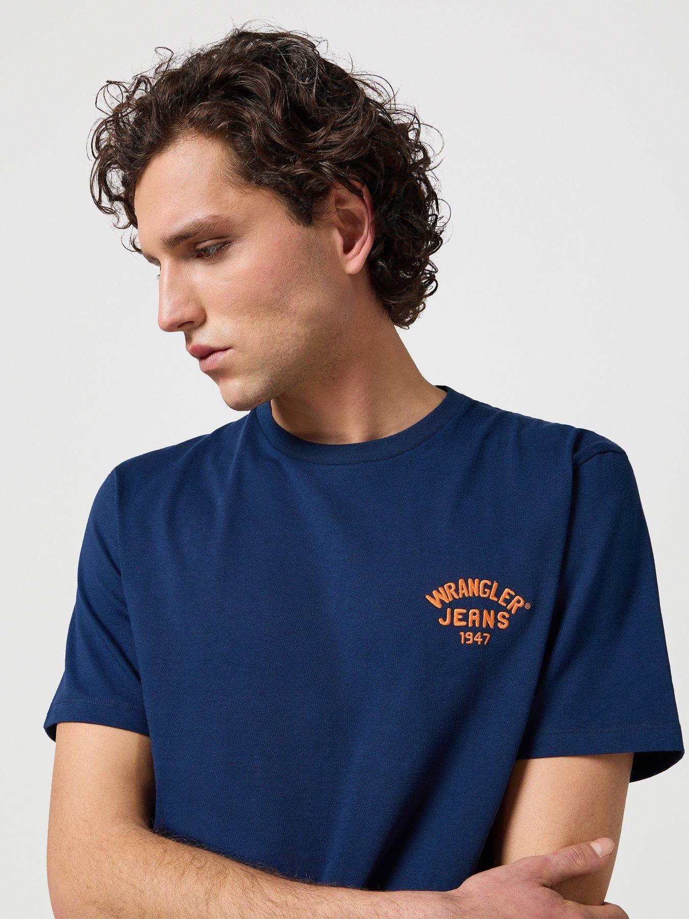 Image 4 of 5 of Wrangler Small Logo T-Shirt- Navy
