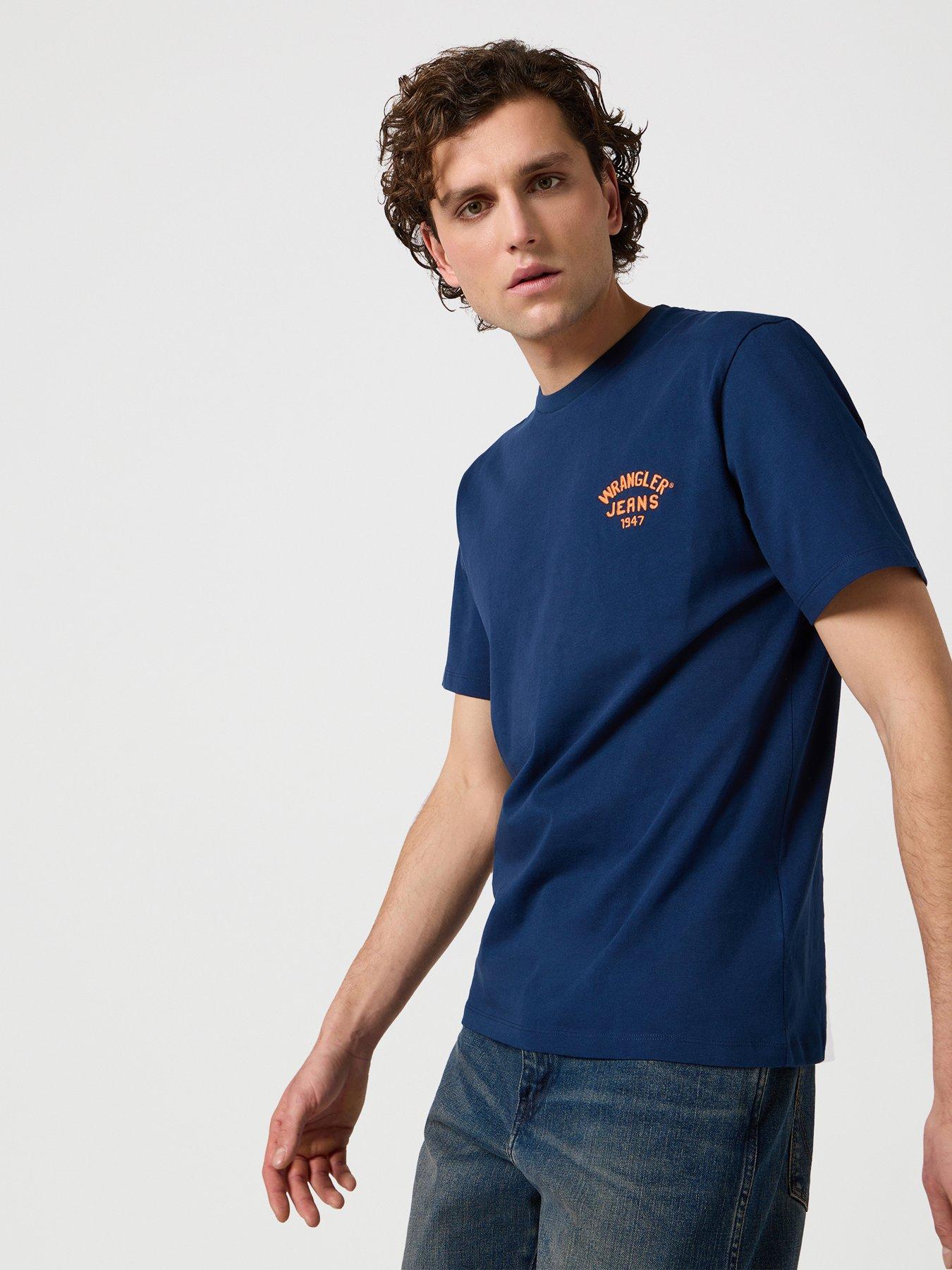 Image 5 of 5 of Wrangler Small Logo T-Shirt- Navy