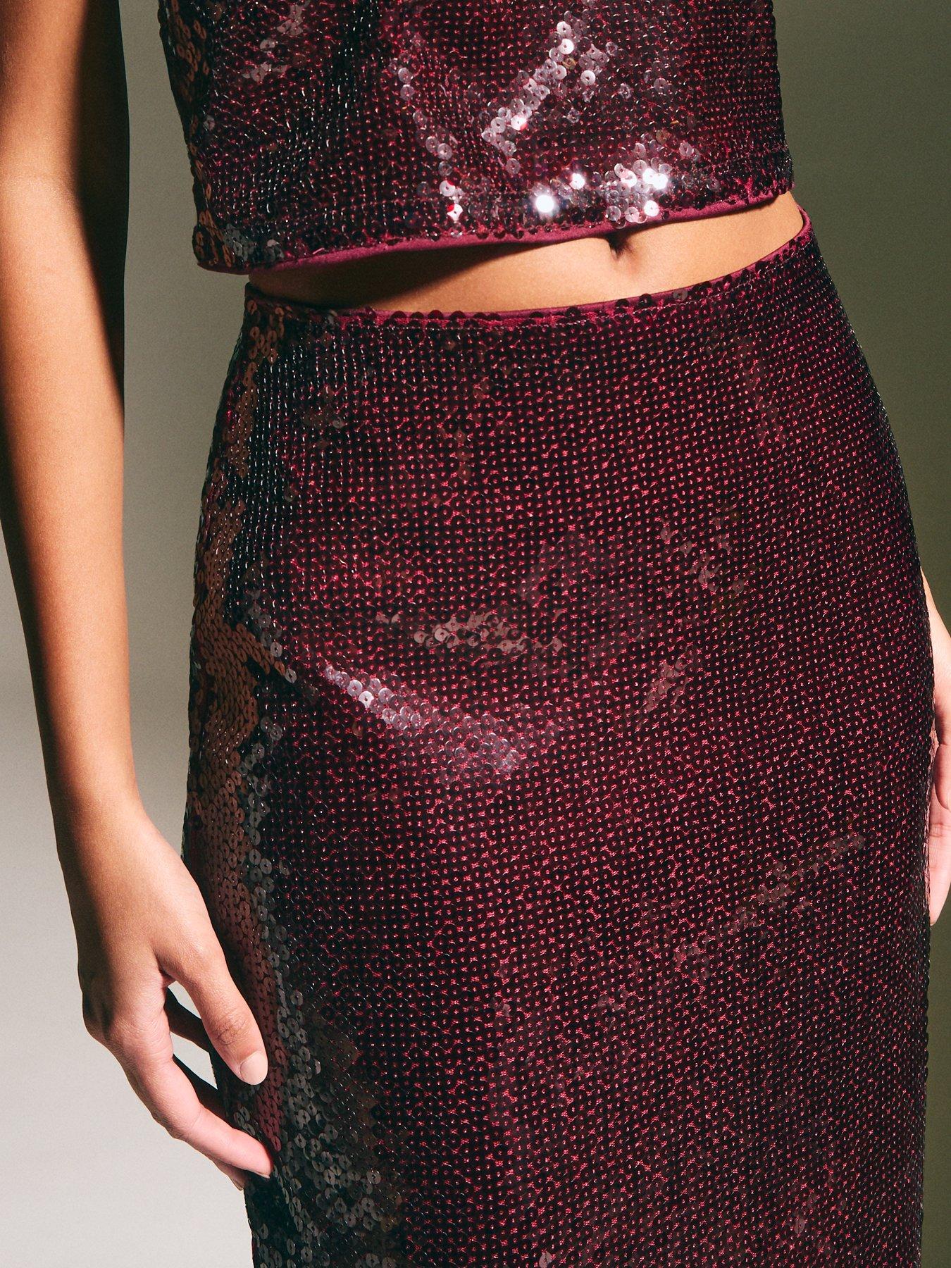 new-look-sequinned-midi-skirt-redoutfit