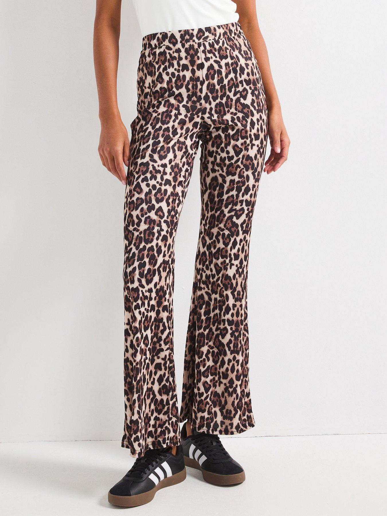 Image of Only Leopard Print Flare Legging  - Multi