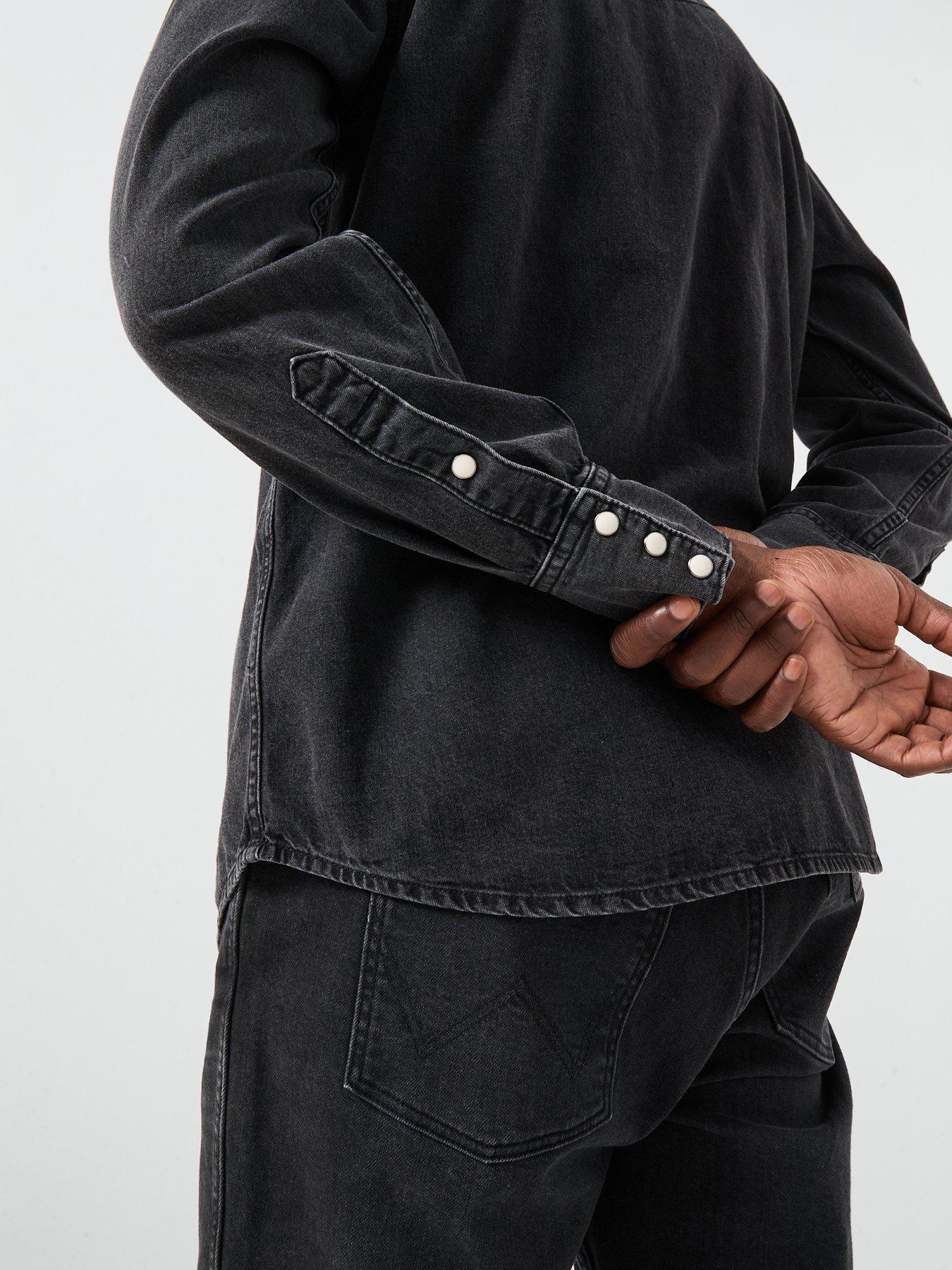 wrangler-long-sleeve-western-denim-shirt-blackoutfit