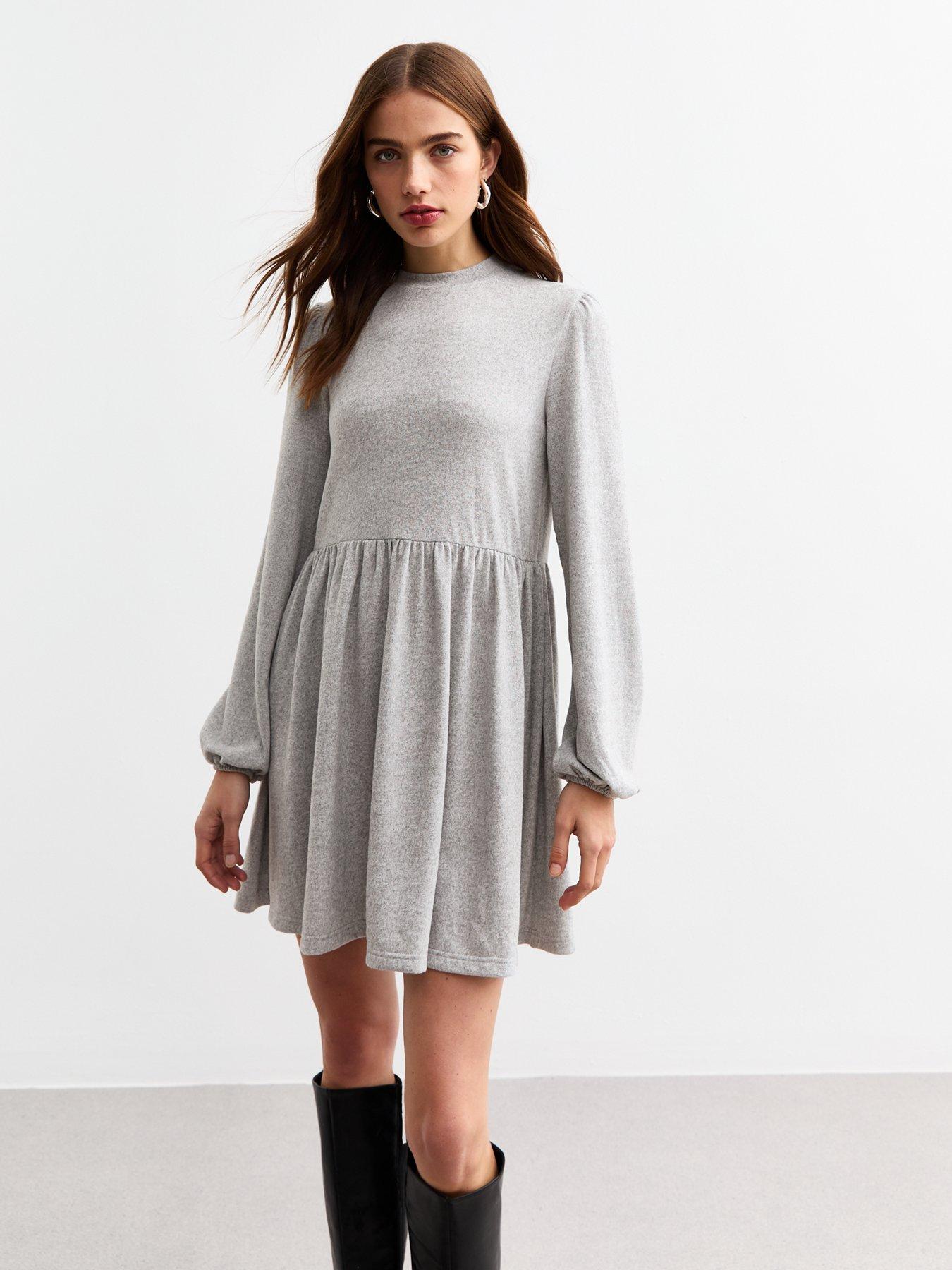 new-look-light-grey-jersey-smock-mini-dress